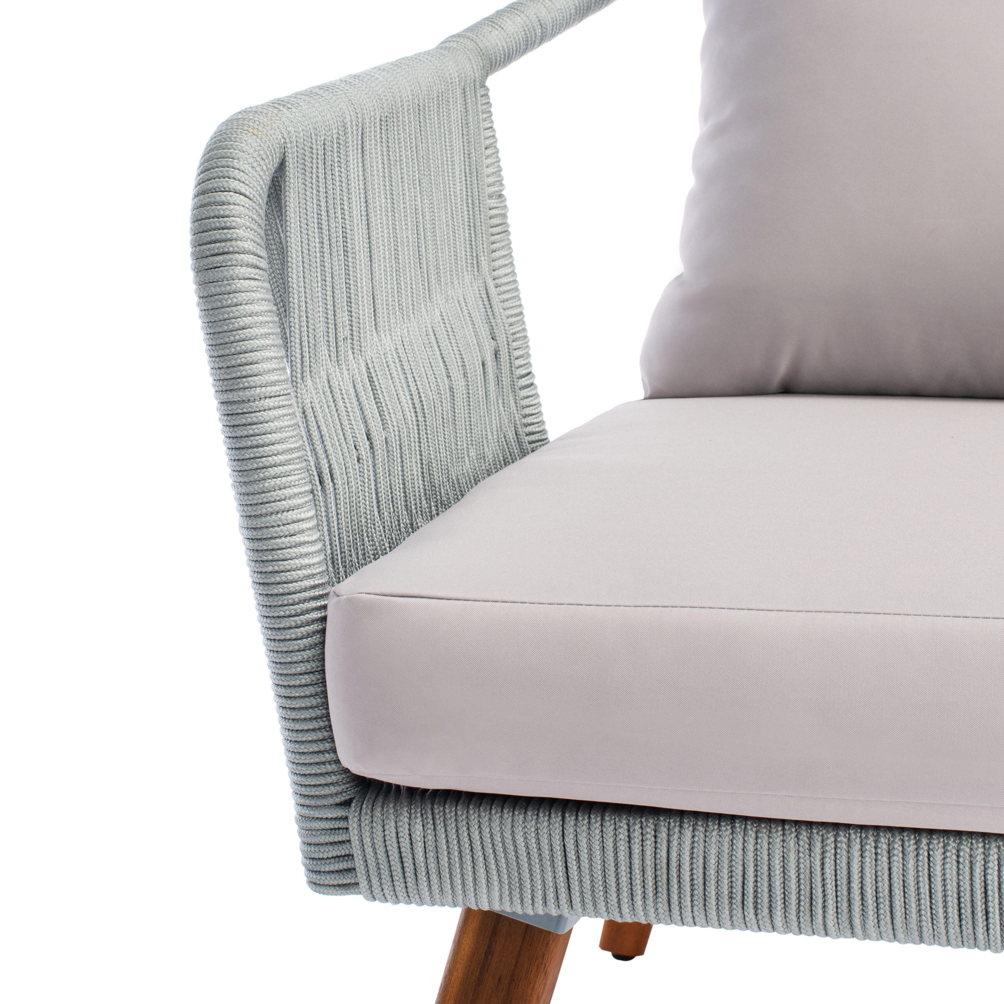 Safavieh Raldin Outdoor Conversation Set, Light Gray, large