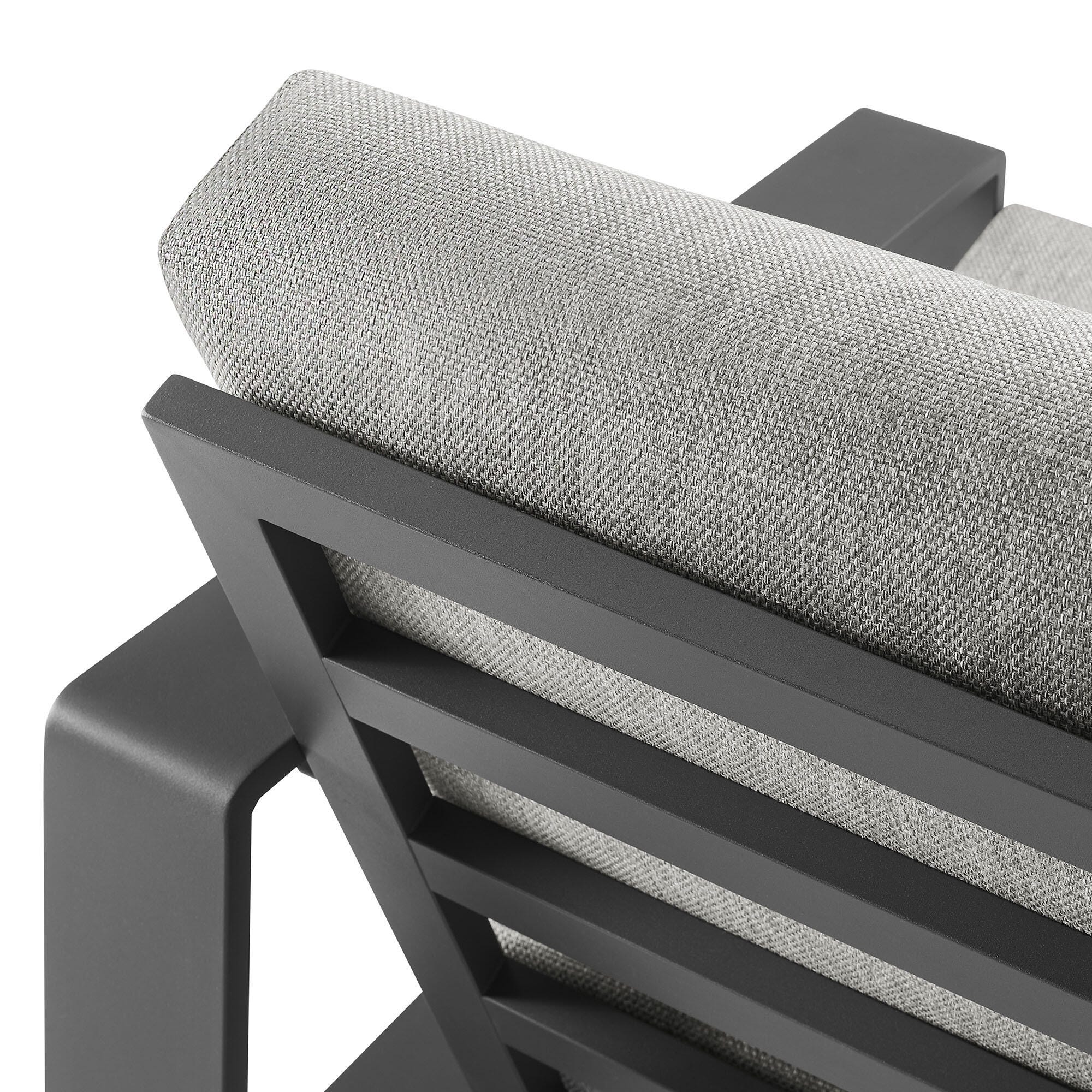 Modway Lirienne Outdoor Lounge Chair, Light Gray/Gray, large