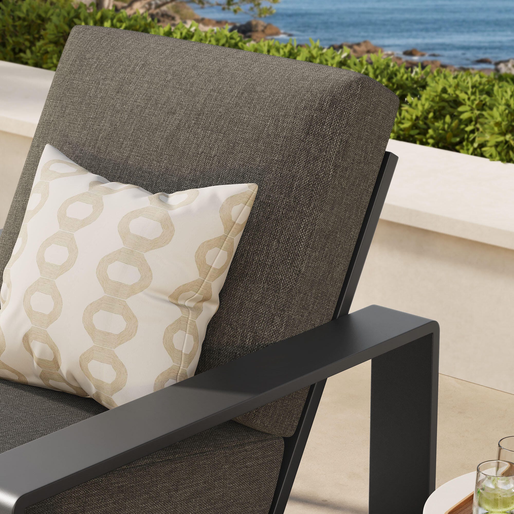 Modway Lirienne Outdoor Lounge Chair, Smoke, large