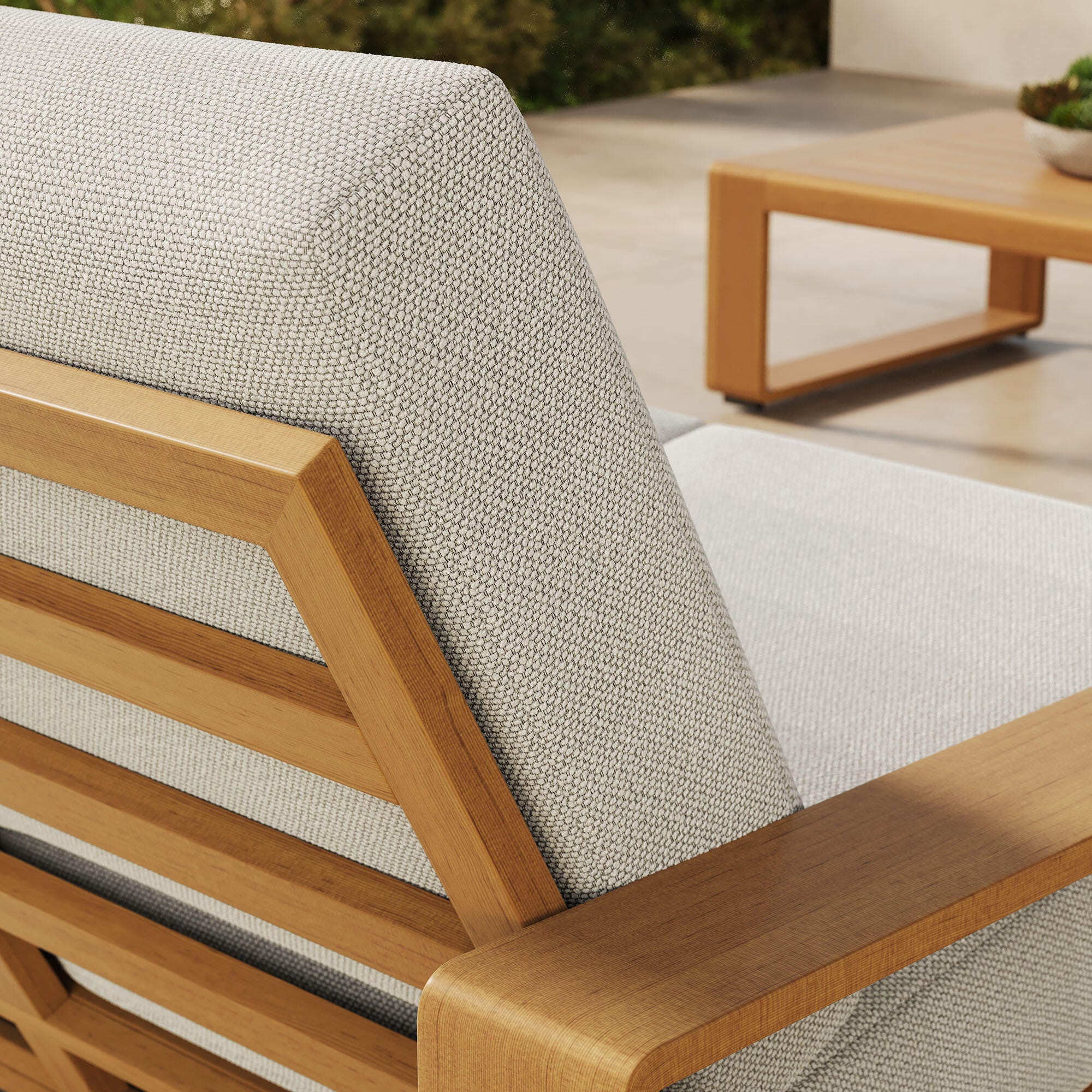 Modway Lirienne Outdoor Loveseat, Ivory/Natural, large