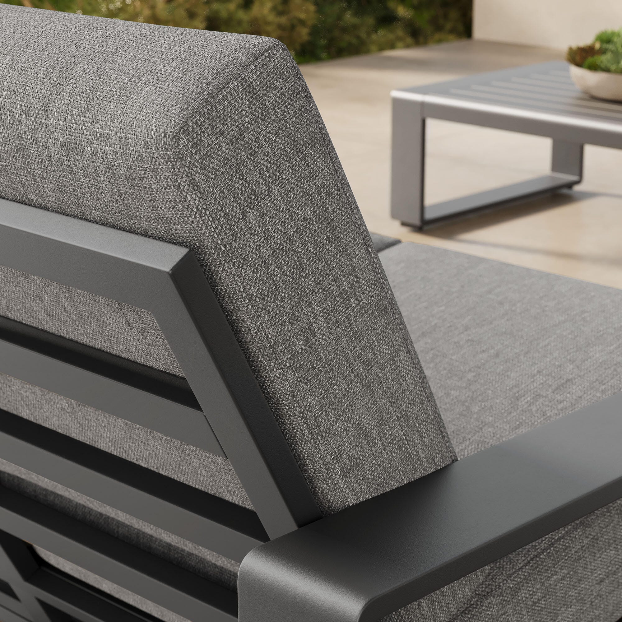 Modway Lirienne Outdoor Solid Loveseat, Light Gray/Gray, large