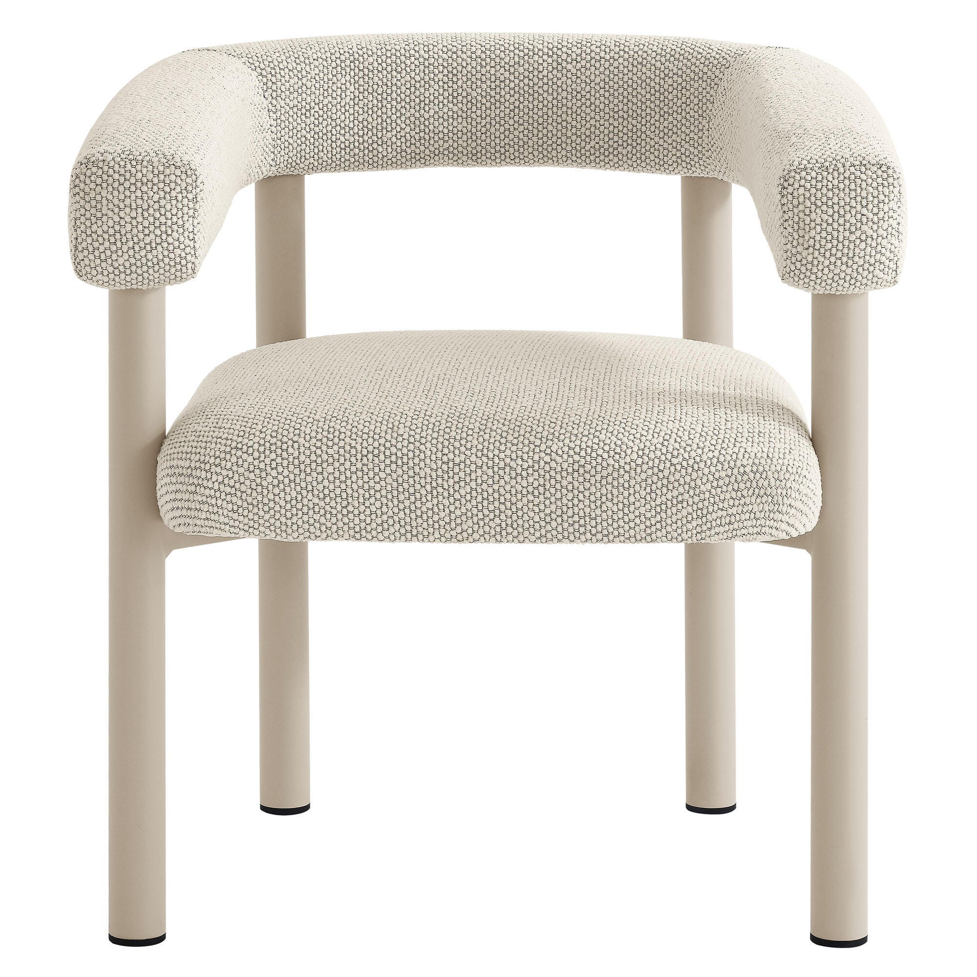 Modway Nautica Outdoor Dining Arm Chair (Set of 2), Ivory/Taupe, large