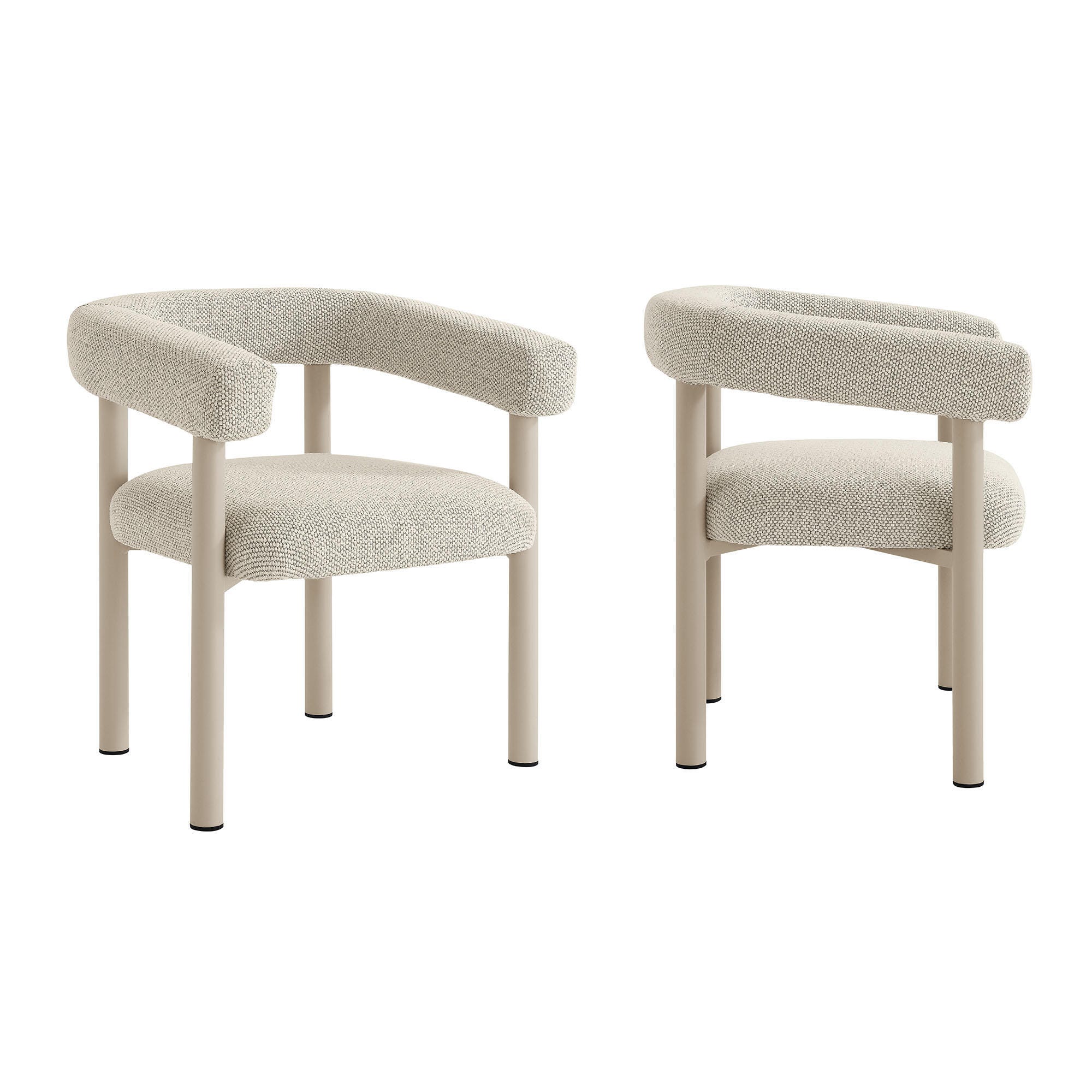 Modway Nautica Outdoor Dining Arm Chair (Set of 2), Ivory/Taupe, large