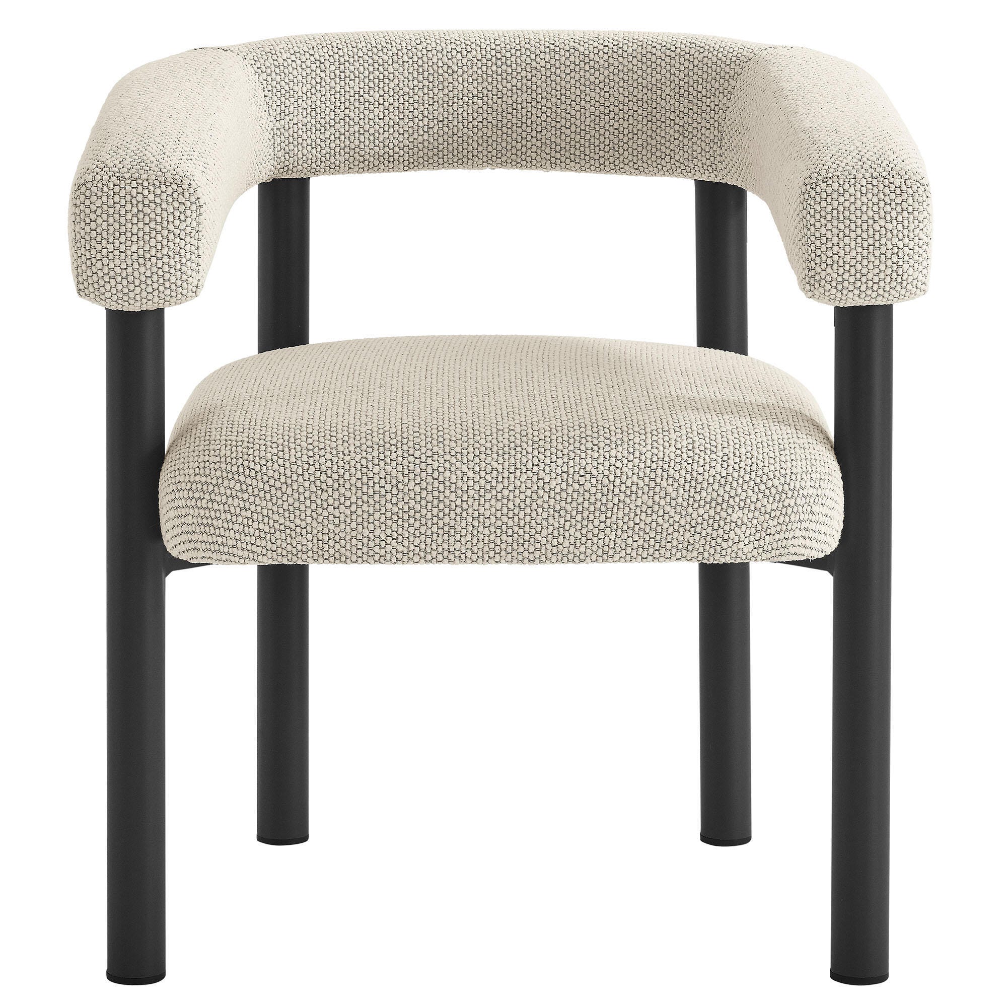 Modway Nautica Outdoor Dining Arm Chair (Set of 2), Ivory/Graphite, large