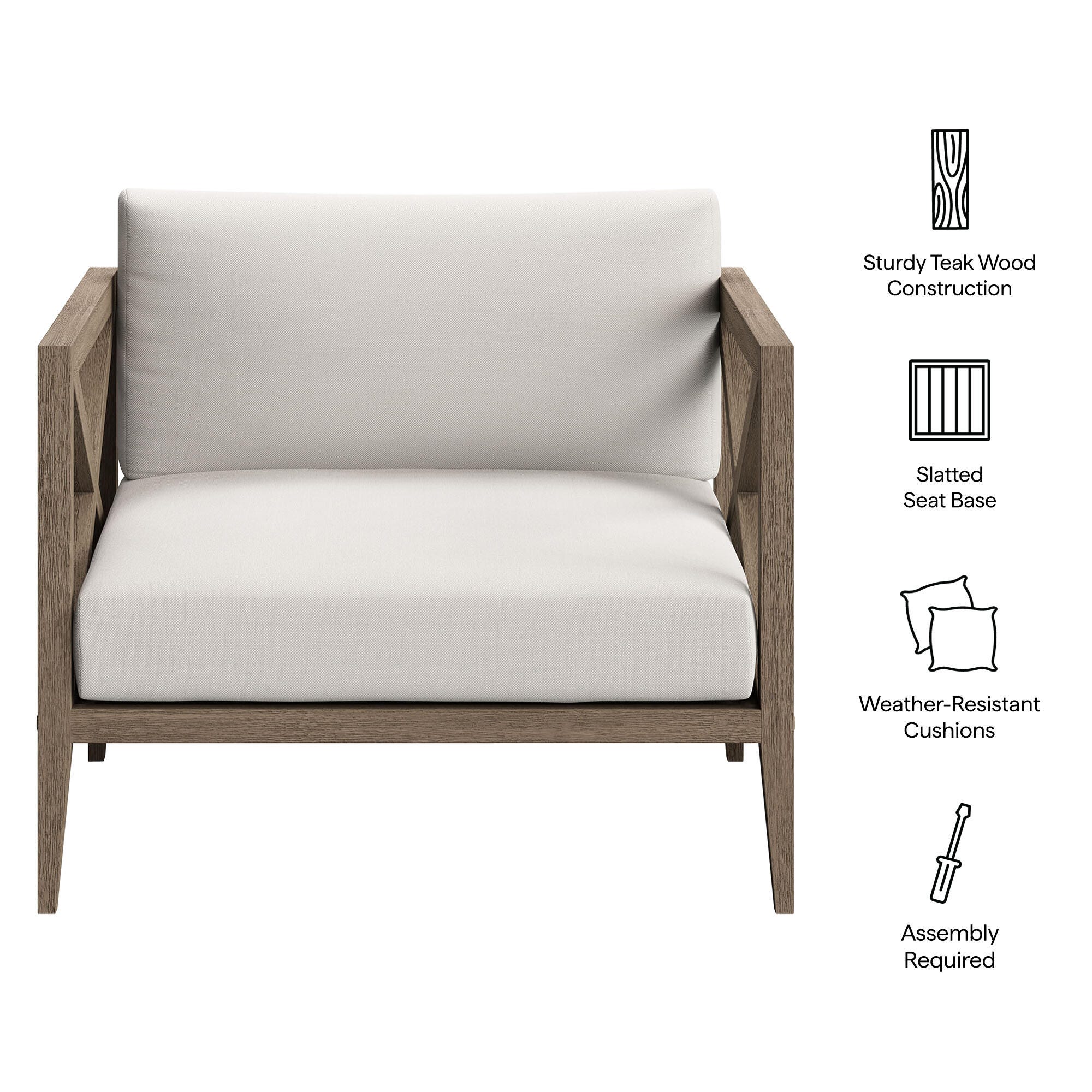 Modway Northlake Outdoor Lounge Chair, , large