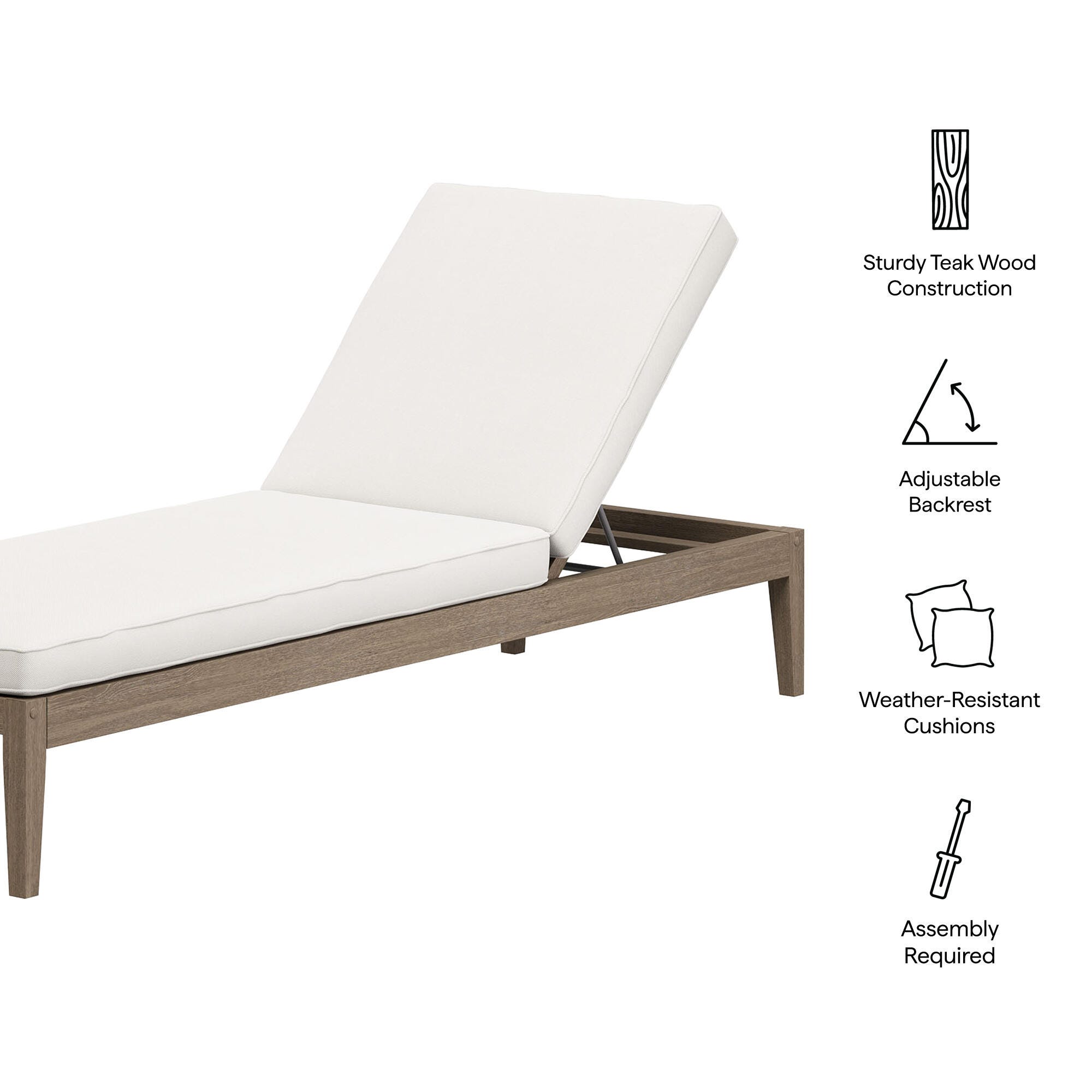 Modway Northlake Outdoor Chaise Lounge, , large