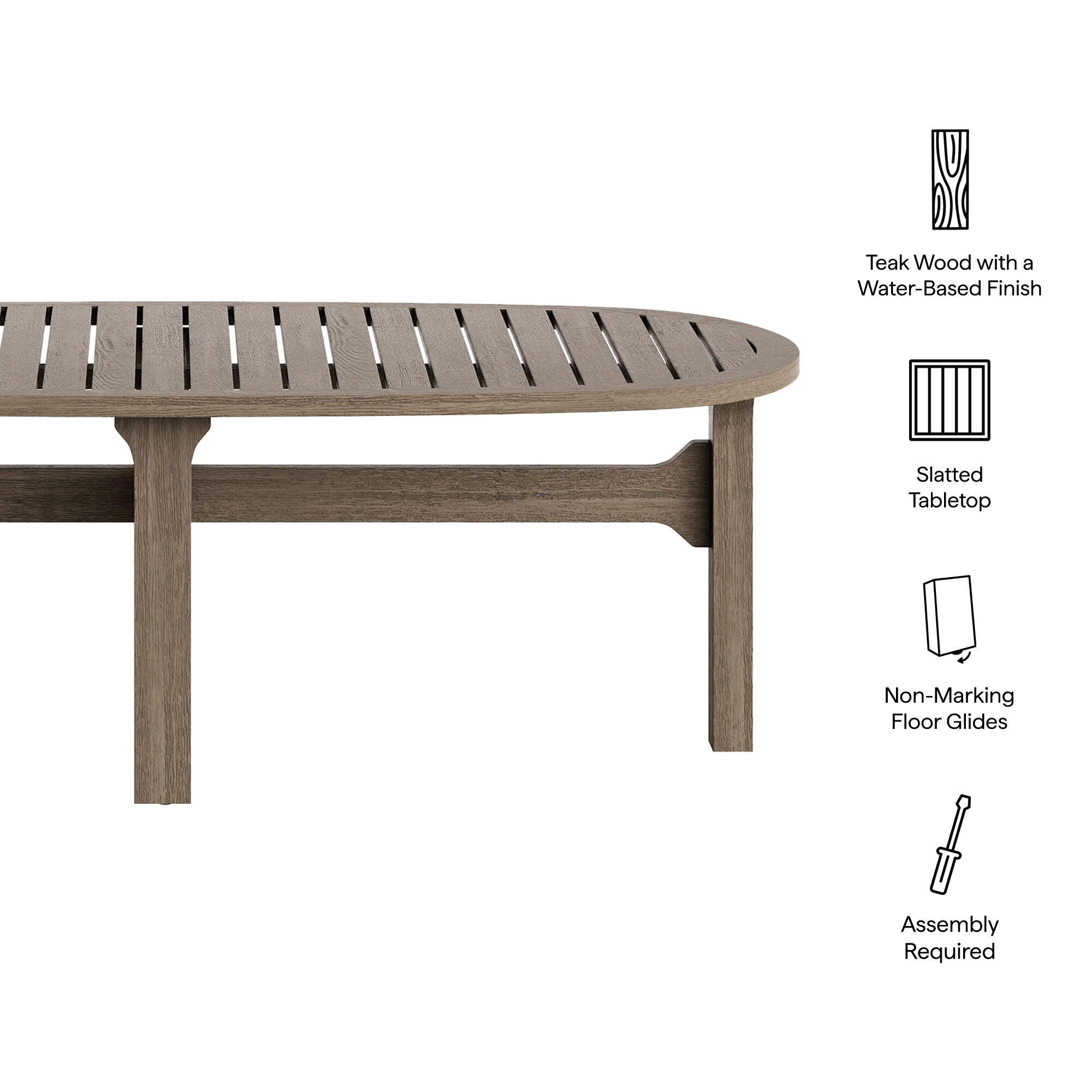 Modway Saratoga Outdoor Coffee Table, , large