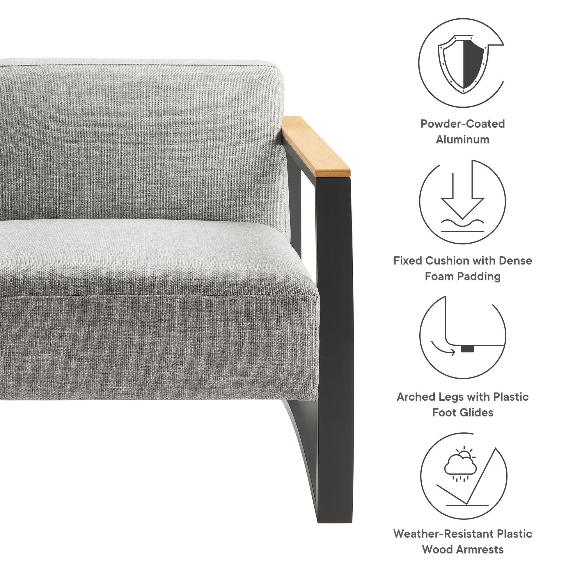 Modway Sauve Outdoor Lounge Chair, , large