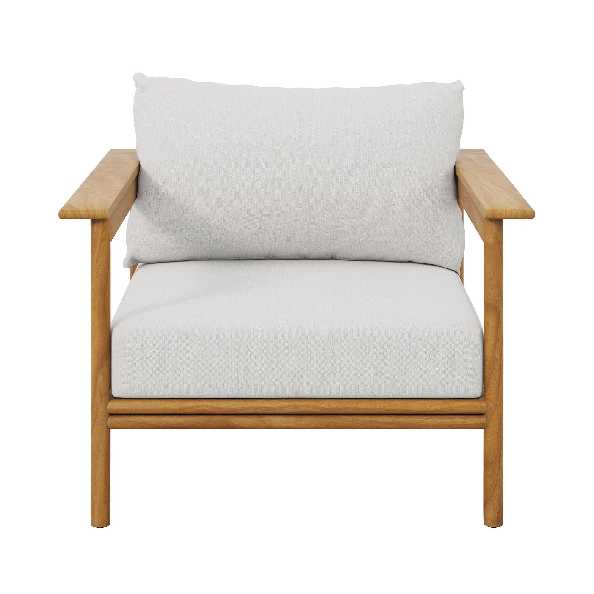 Modway Wren Outdoor Lounge Chair, Natural/Sail, large