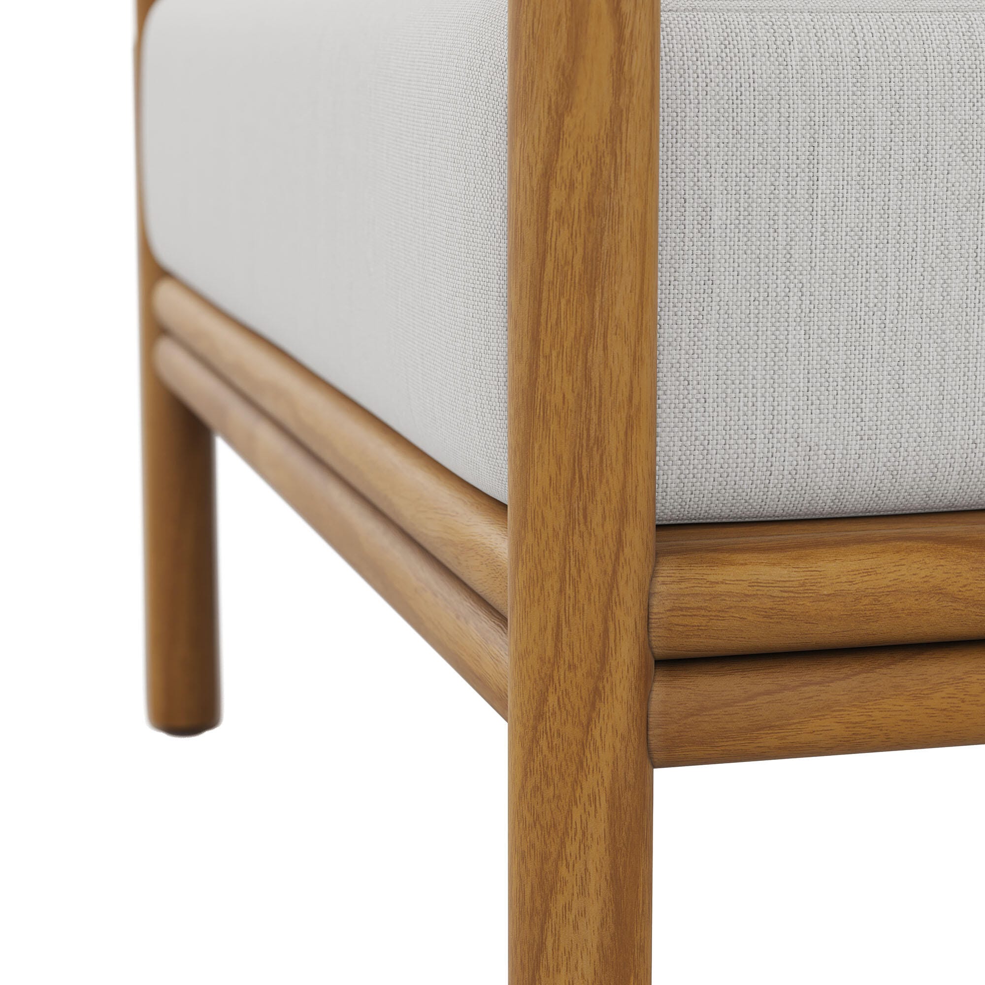 Modway Wren Outdoor Lounge Chair, Natural/Sail, large