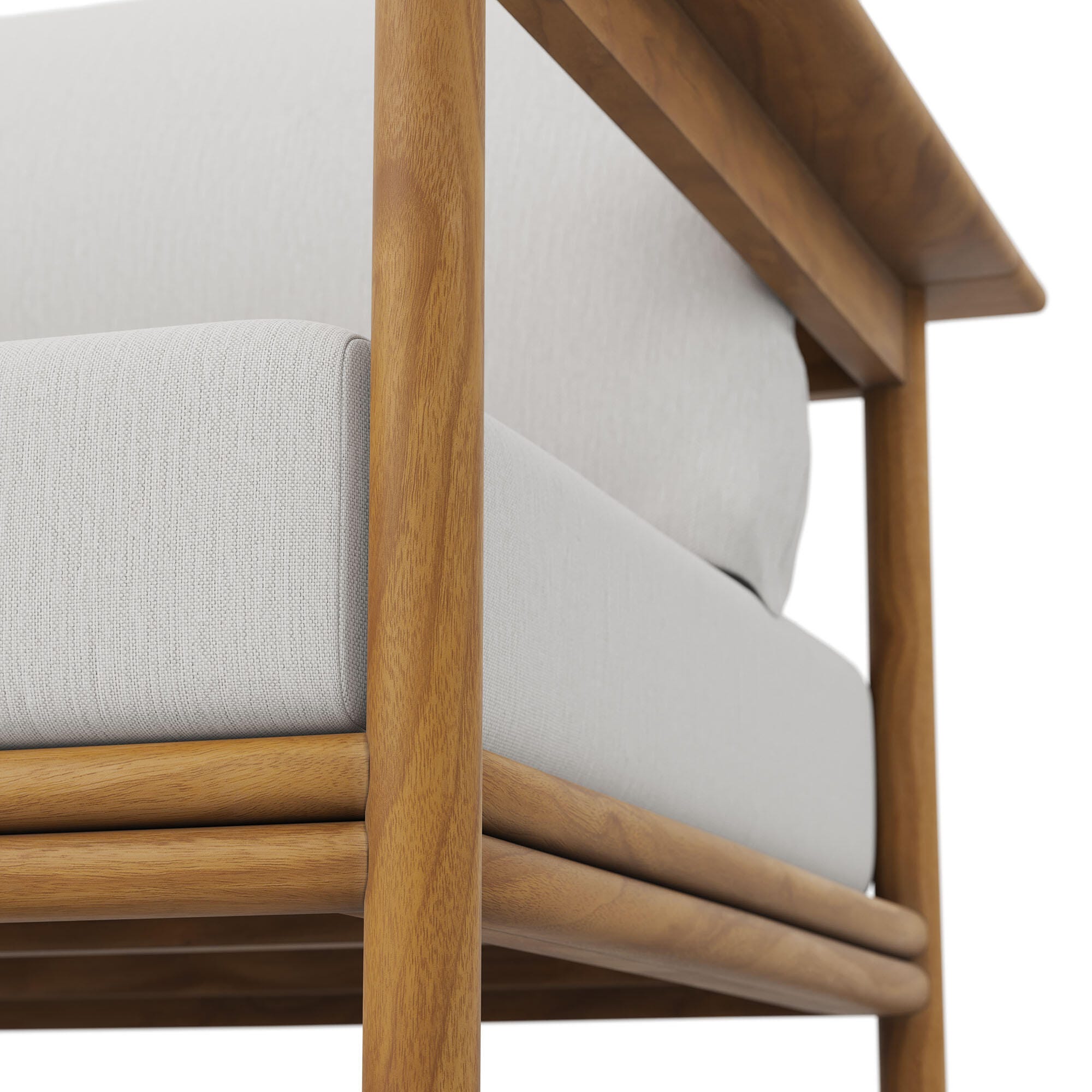 Modway Wren Outdoor Lounge Chair, Natural/Sail, large