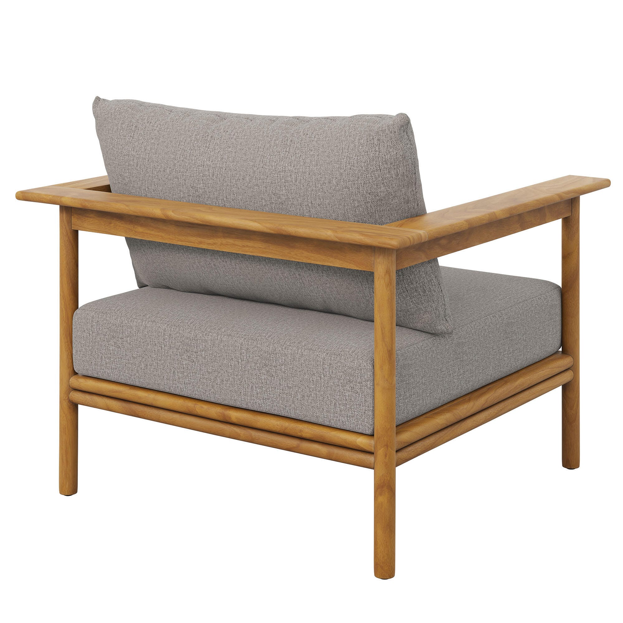 Modway Wren Outdoor Lounge Chair, Natural/Driftwood, large