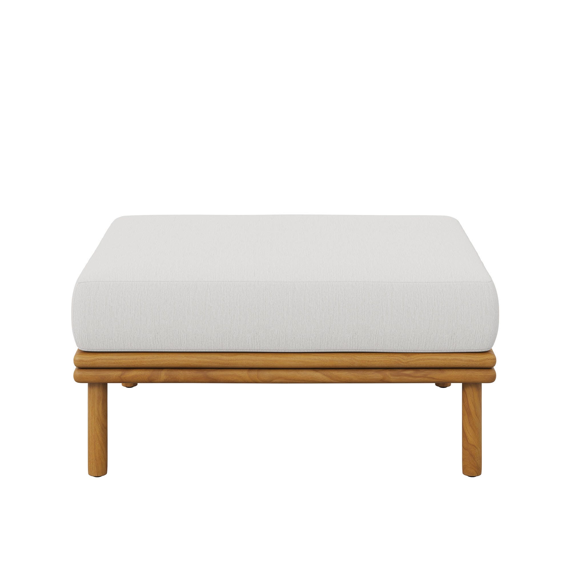 Modway Wren Outdoor Ottoman, Natural/Sail, large