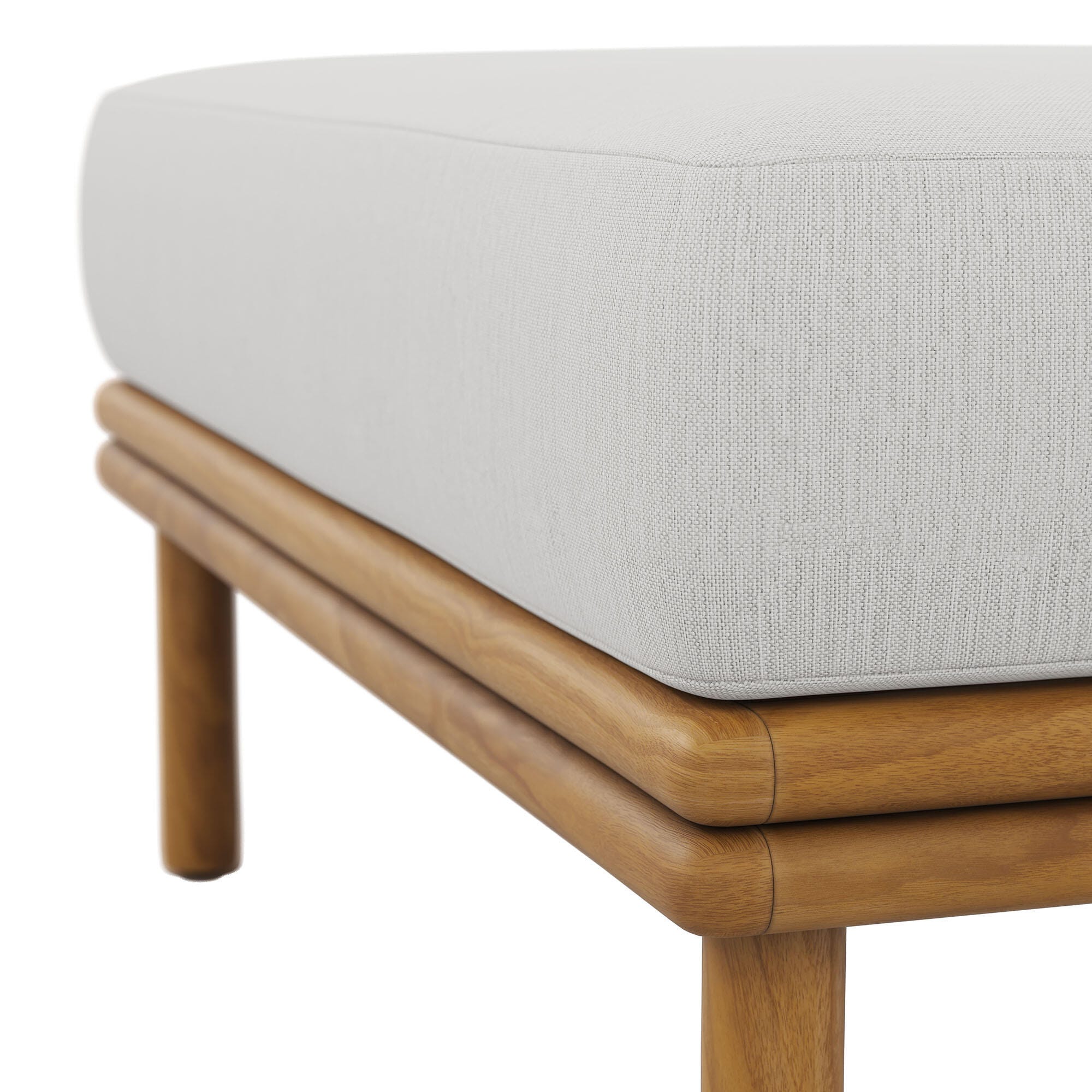 Modway Wren Outdoor Ottoman, Natural/Sail, large