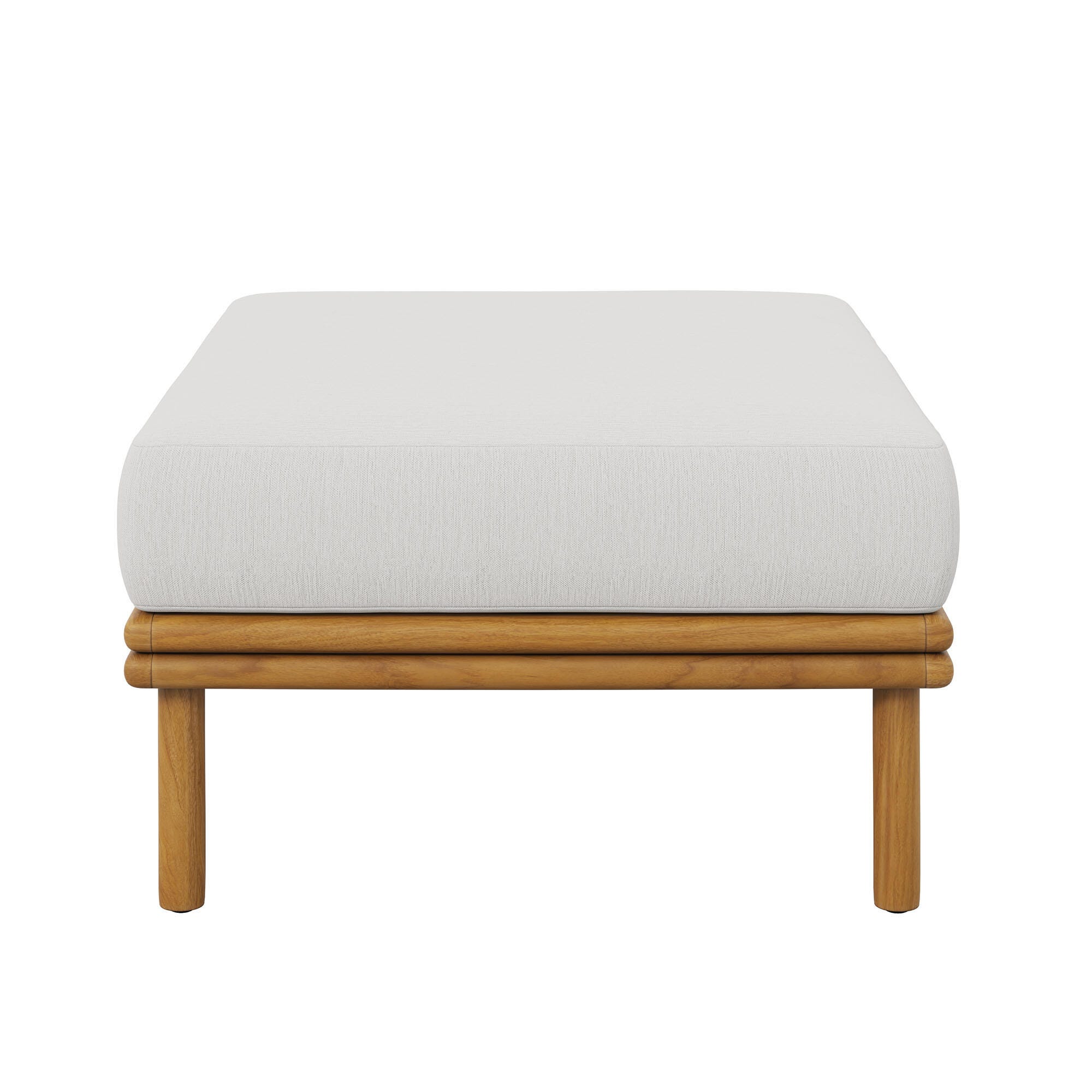 Modway Wren Outdoor Ottoman, Natural/Sail, large