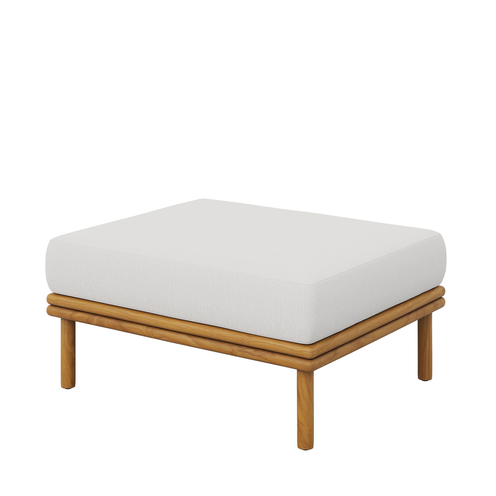 Modway Wren Outdoor Ottoman, Natural/Sail, large