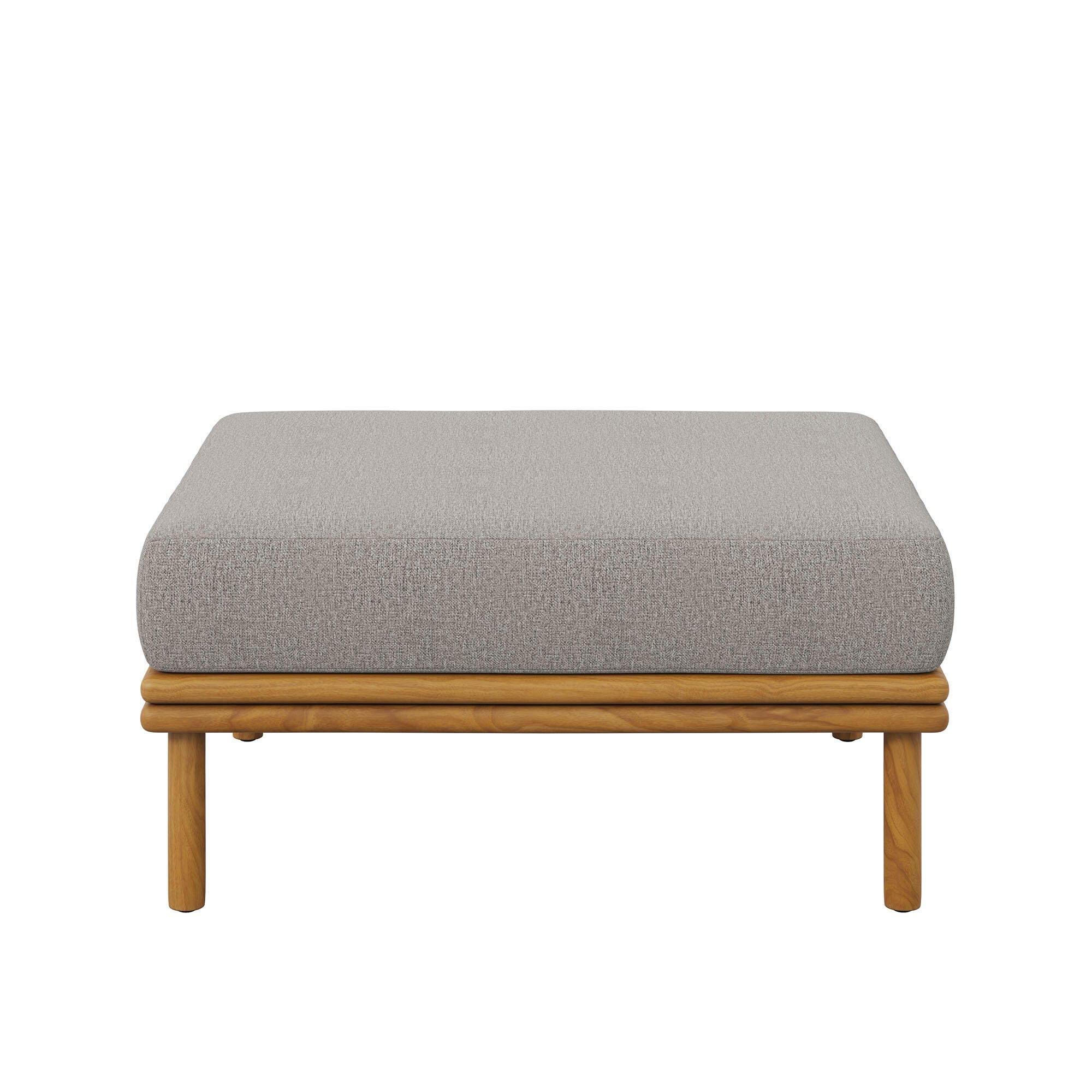 Modway Wren Outdoor Ottoman, Natural/Driftwood, large