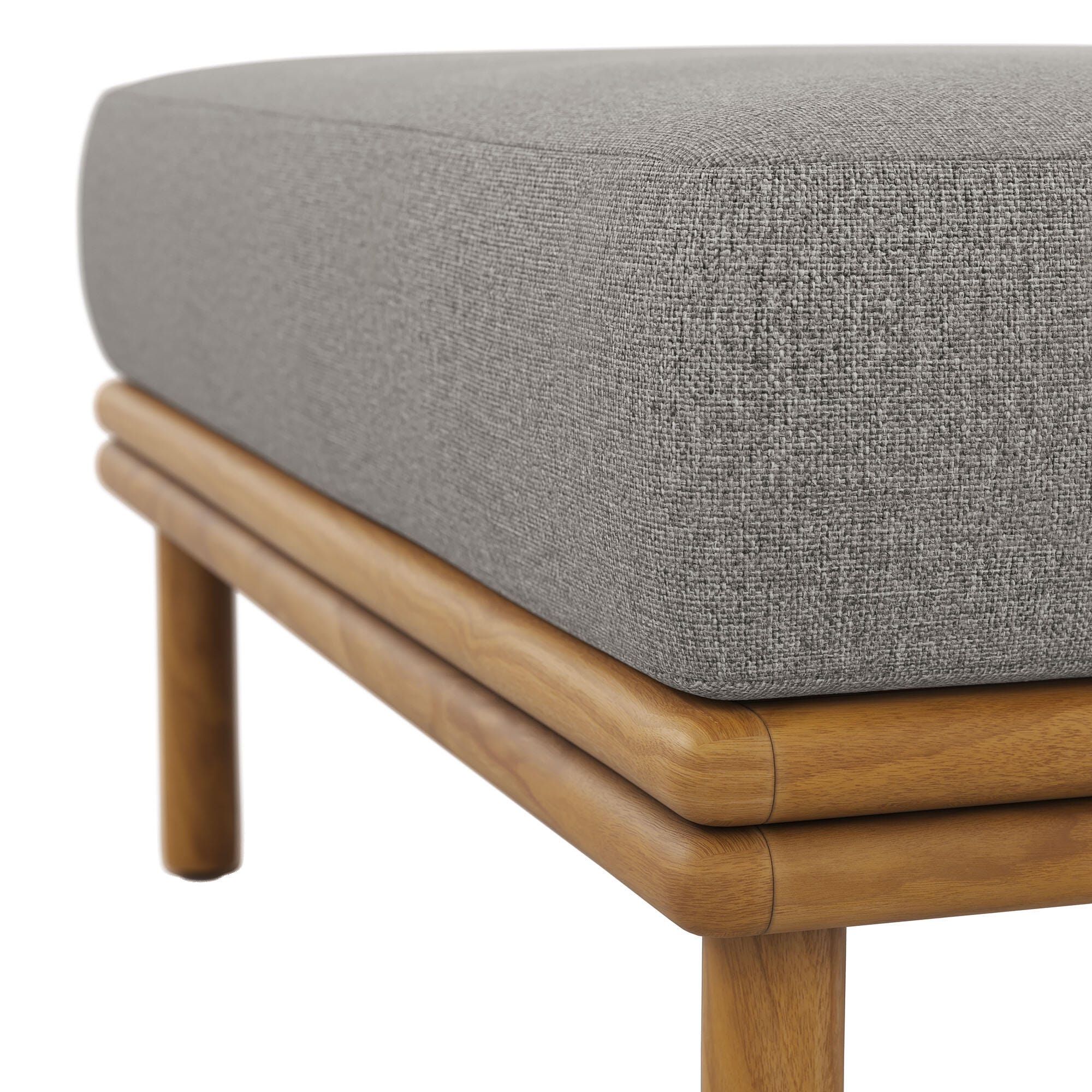 Modway Wren Outdoor Ottoman, Natural/Driftwood, large