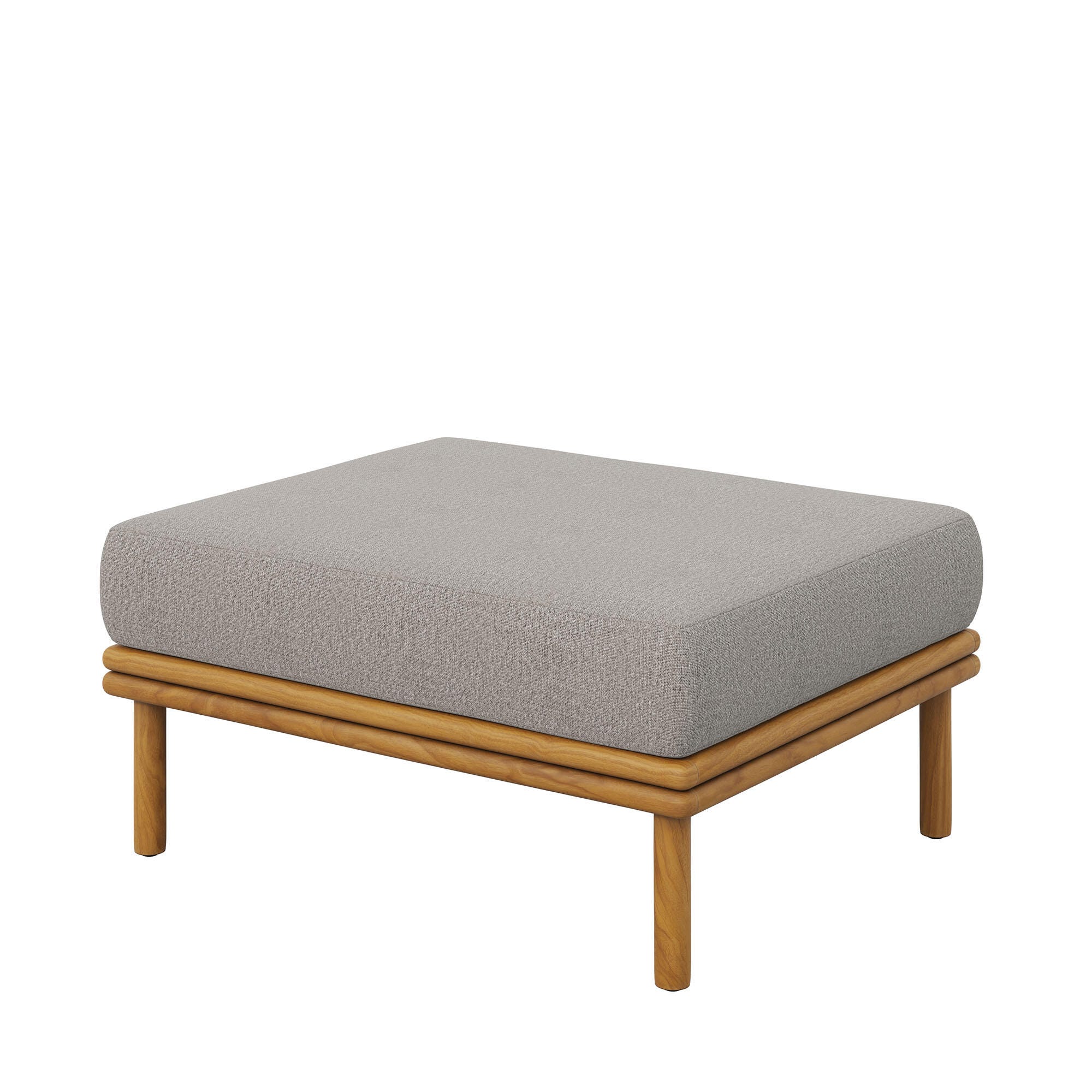 Modway Wren Outdoor Ottoman, Natural/Driftwood, large