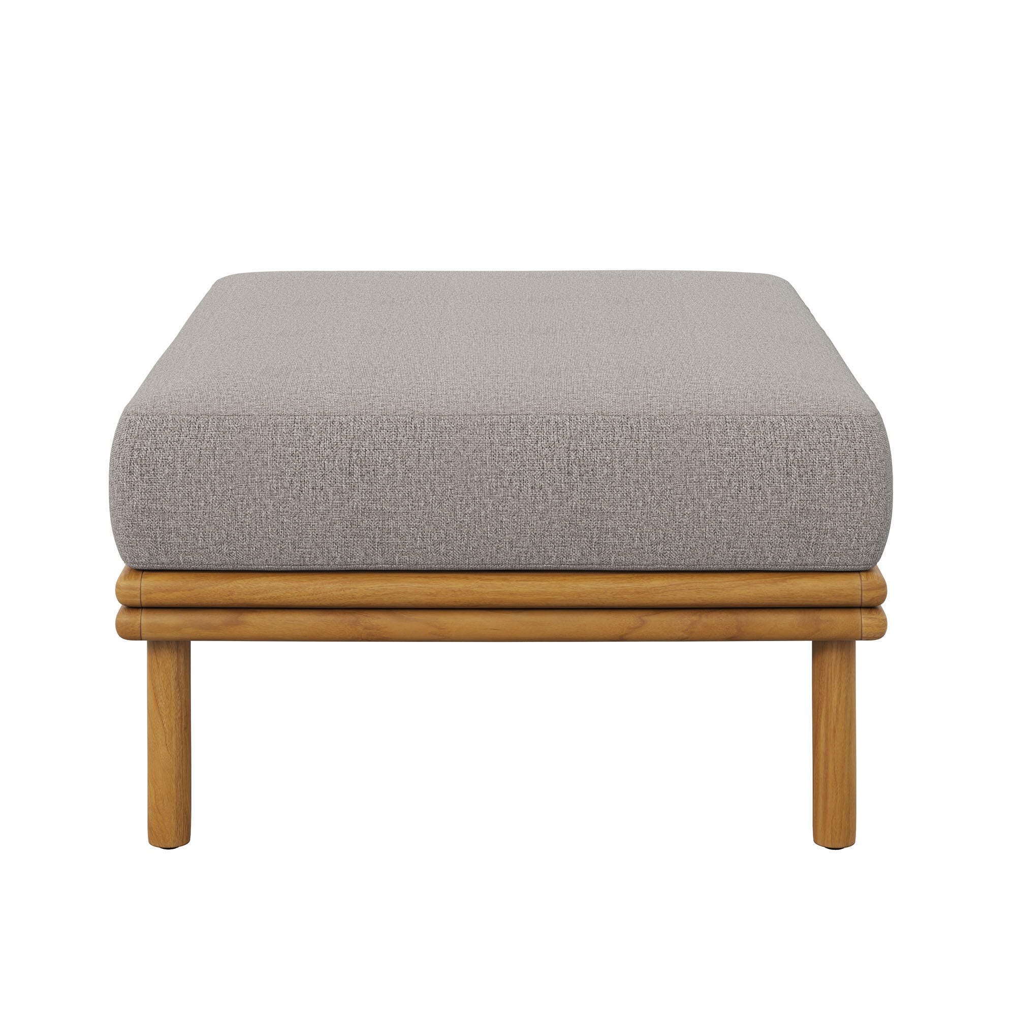 Modway Wren Outdoor Ottoman, Natural/Driftwood, large