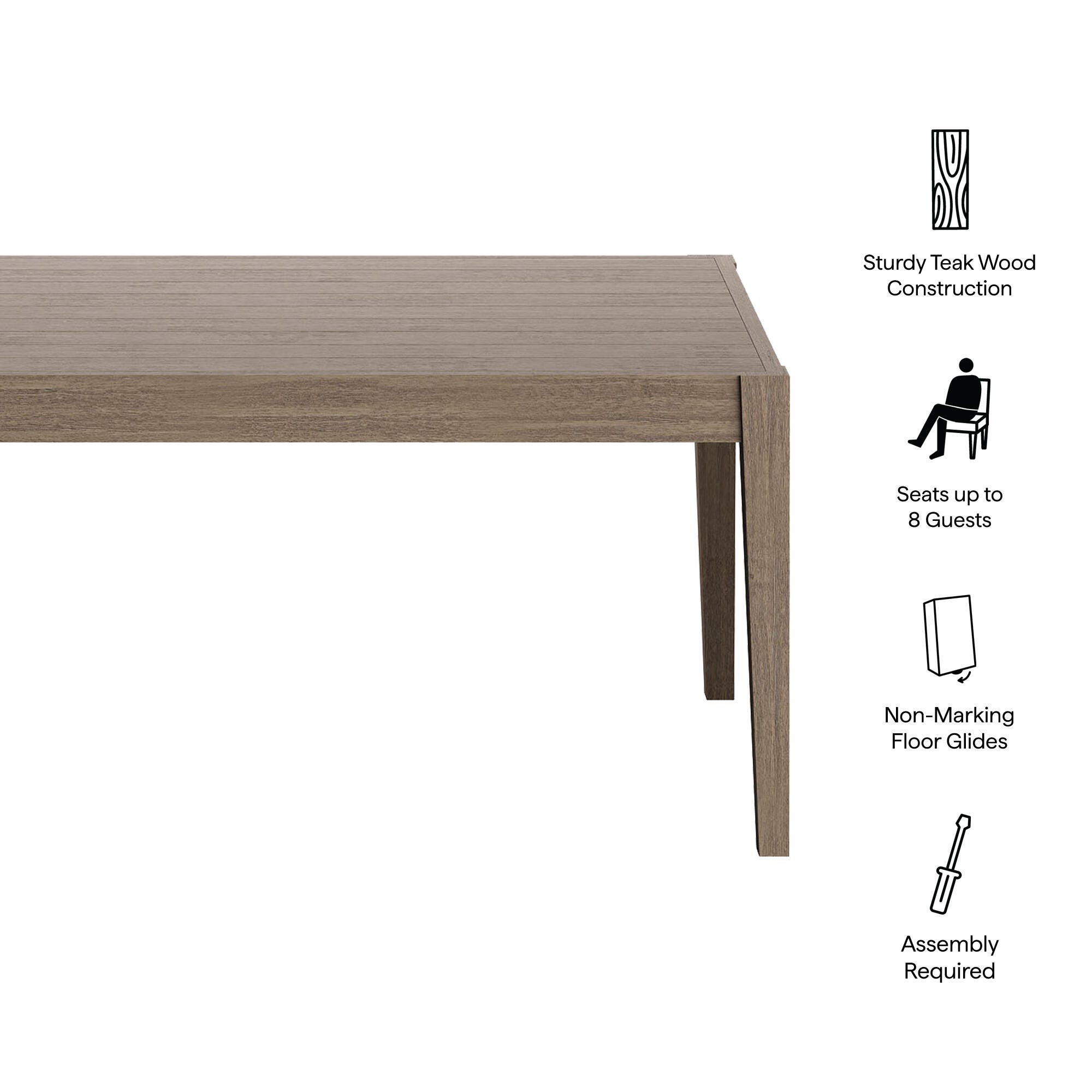 Modway Northlake Outdoor Dining Table, , large