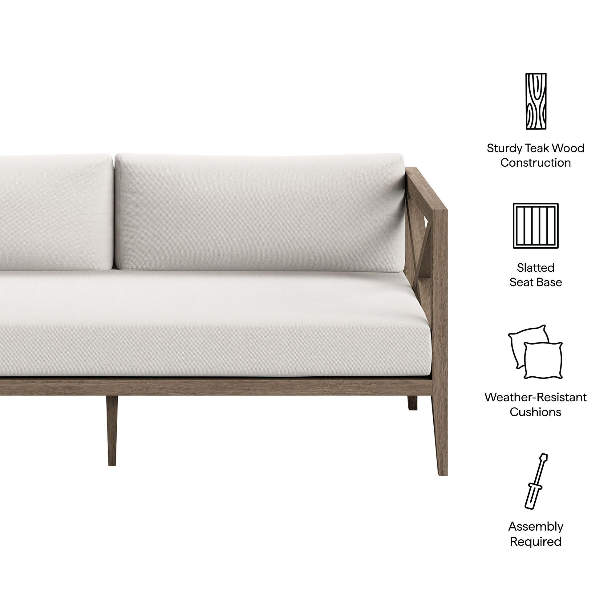 Modway Northlake Outdoor Loveseat, , large