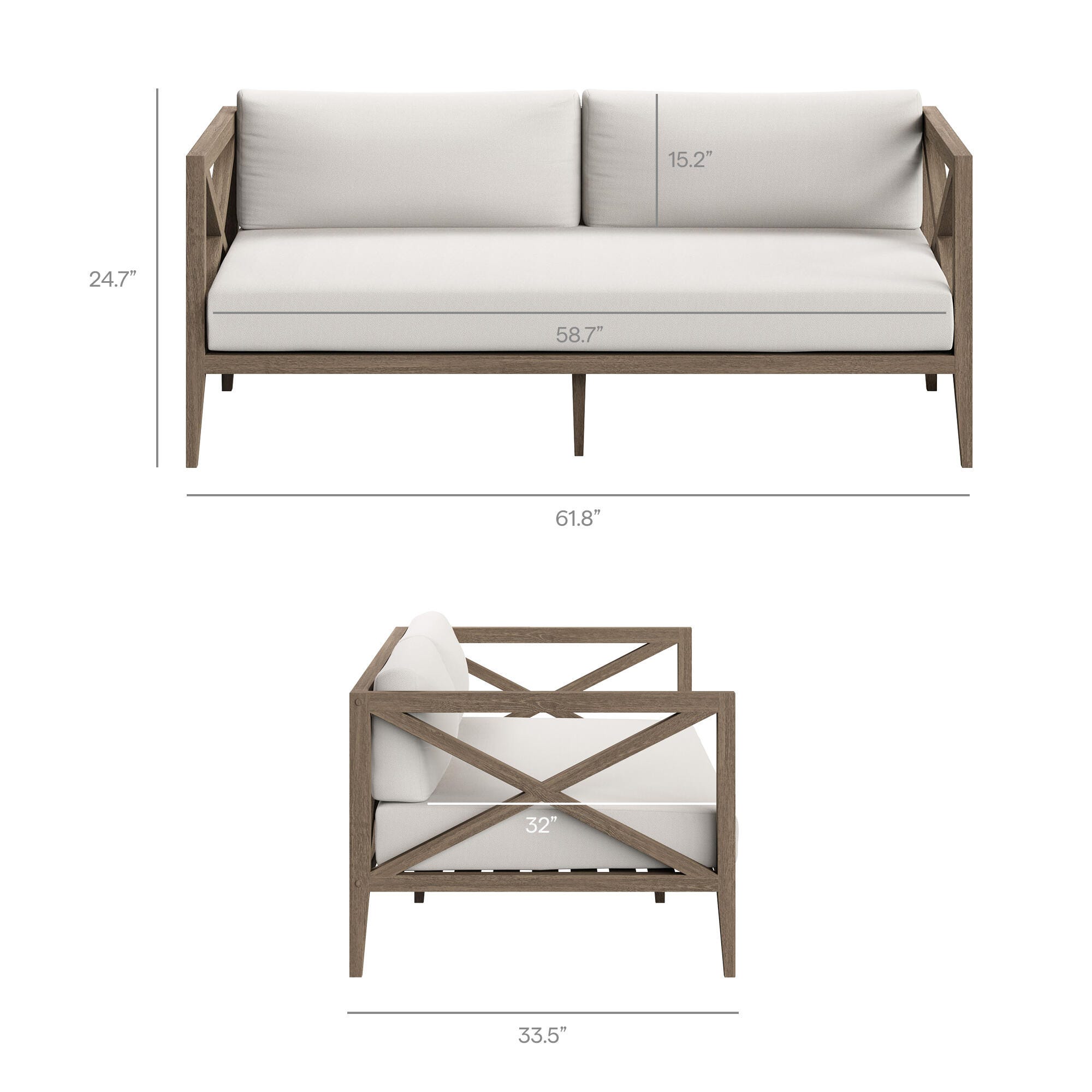 Modway Northlake Outdoor Loveseat, , large