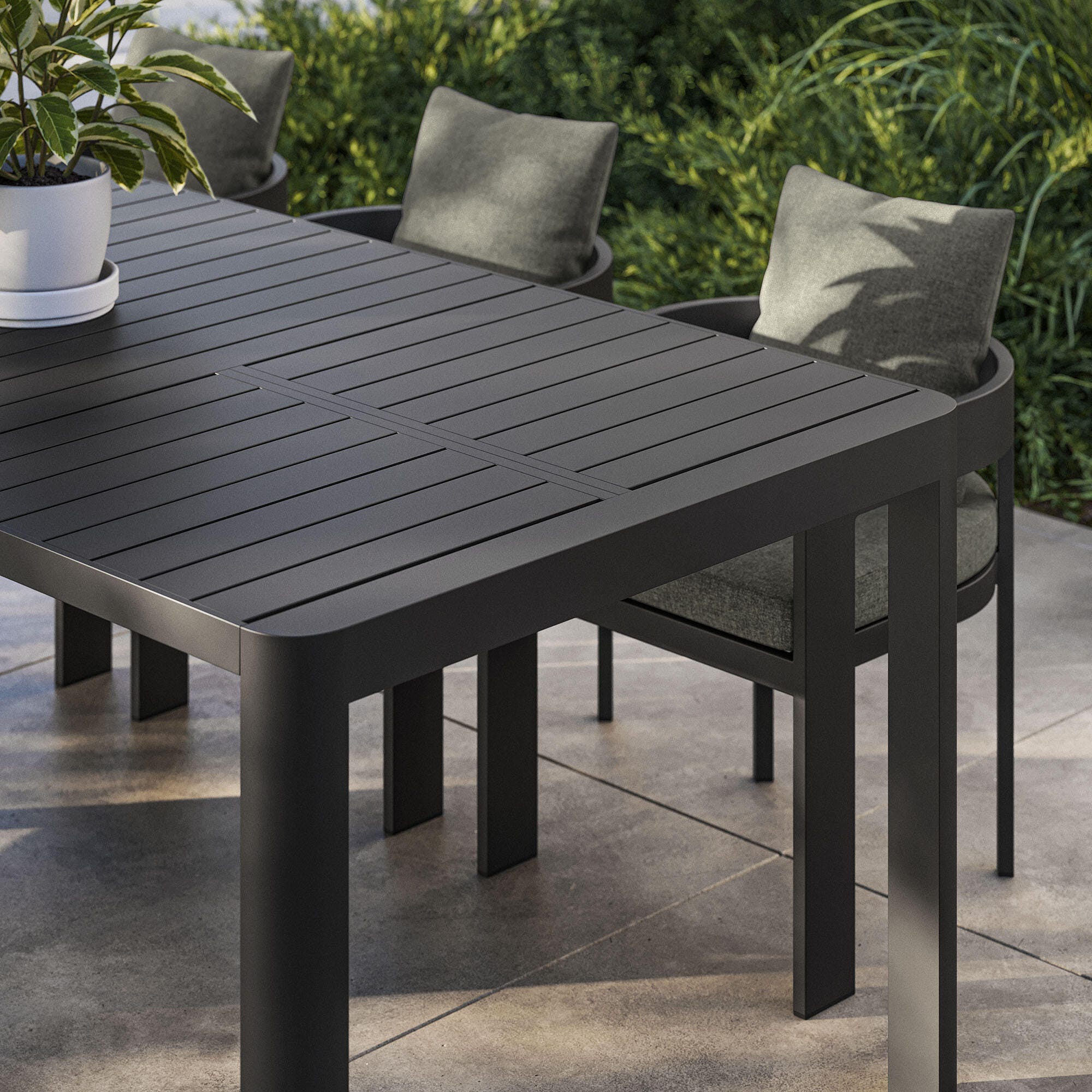 Modway Tahoe Outdoor Extendable Dining Table, , large