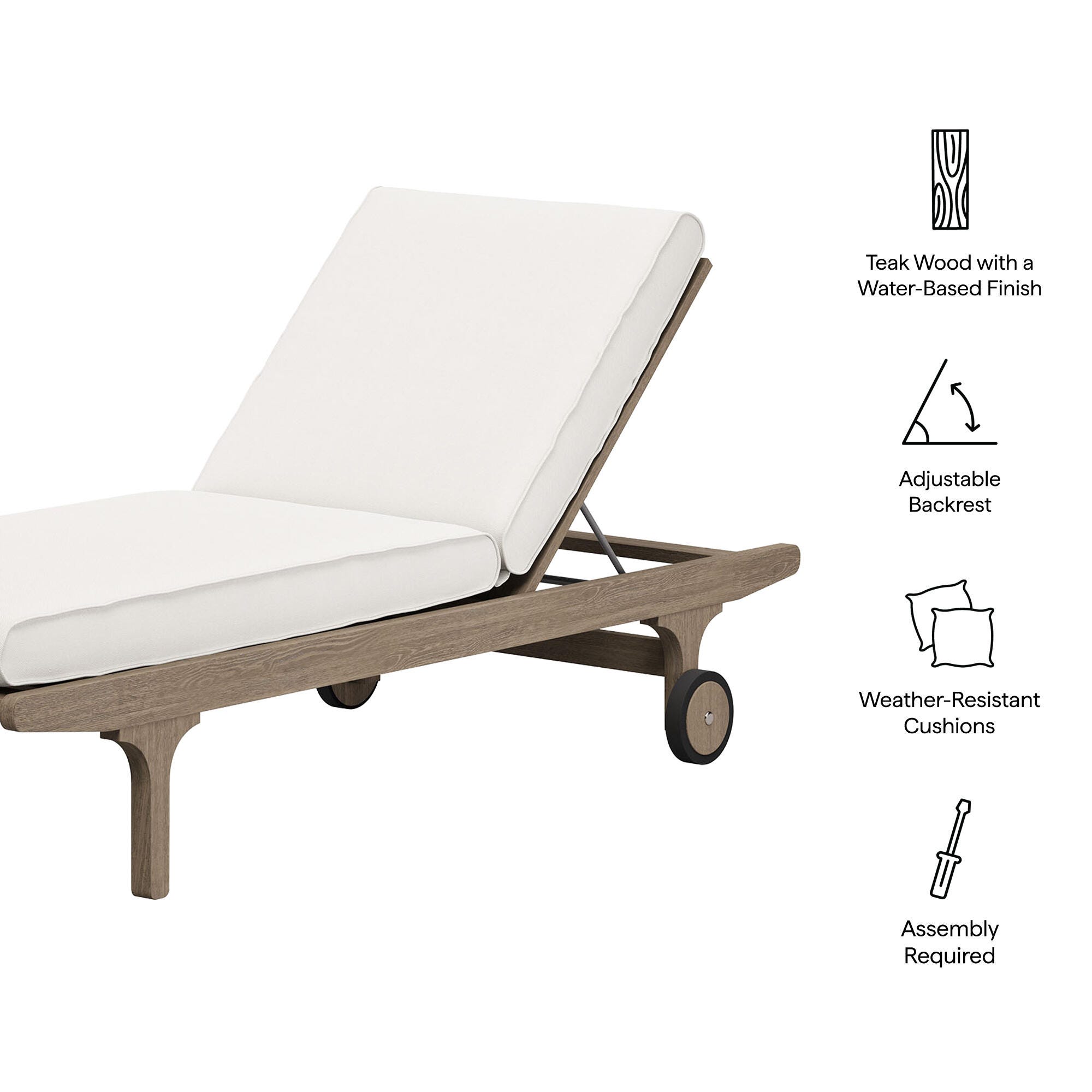 Modway Saratoga Outdoor Chaise Lounge, , large