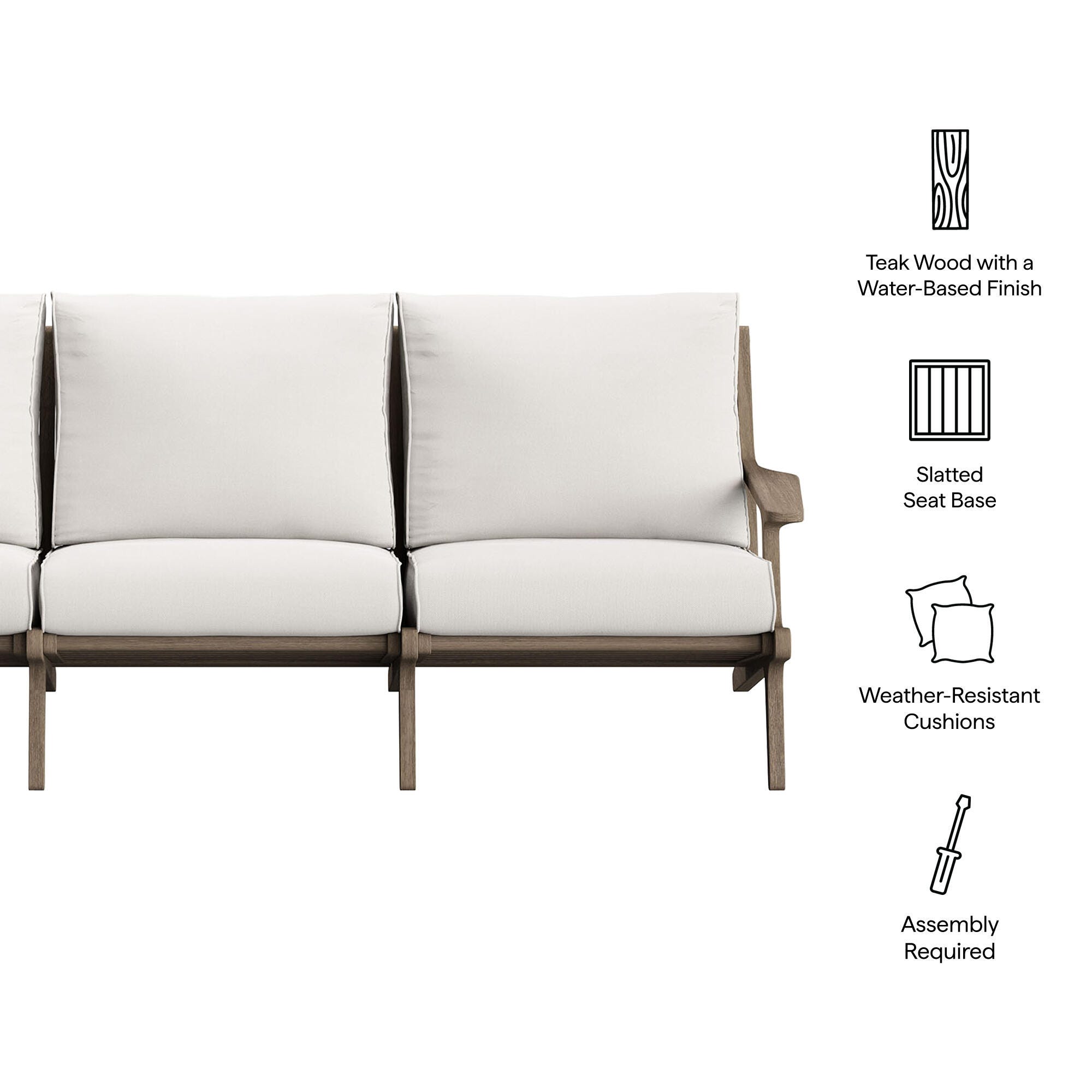 Modway Saratoga Outdoor Sofa, , large