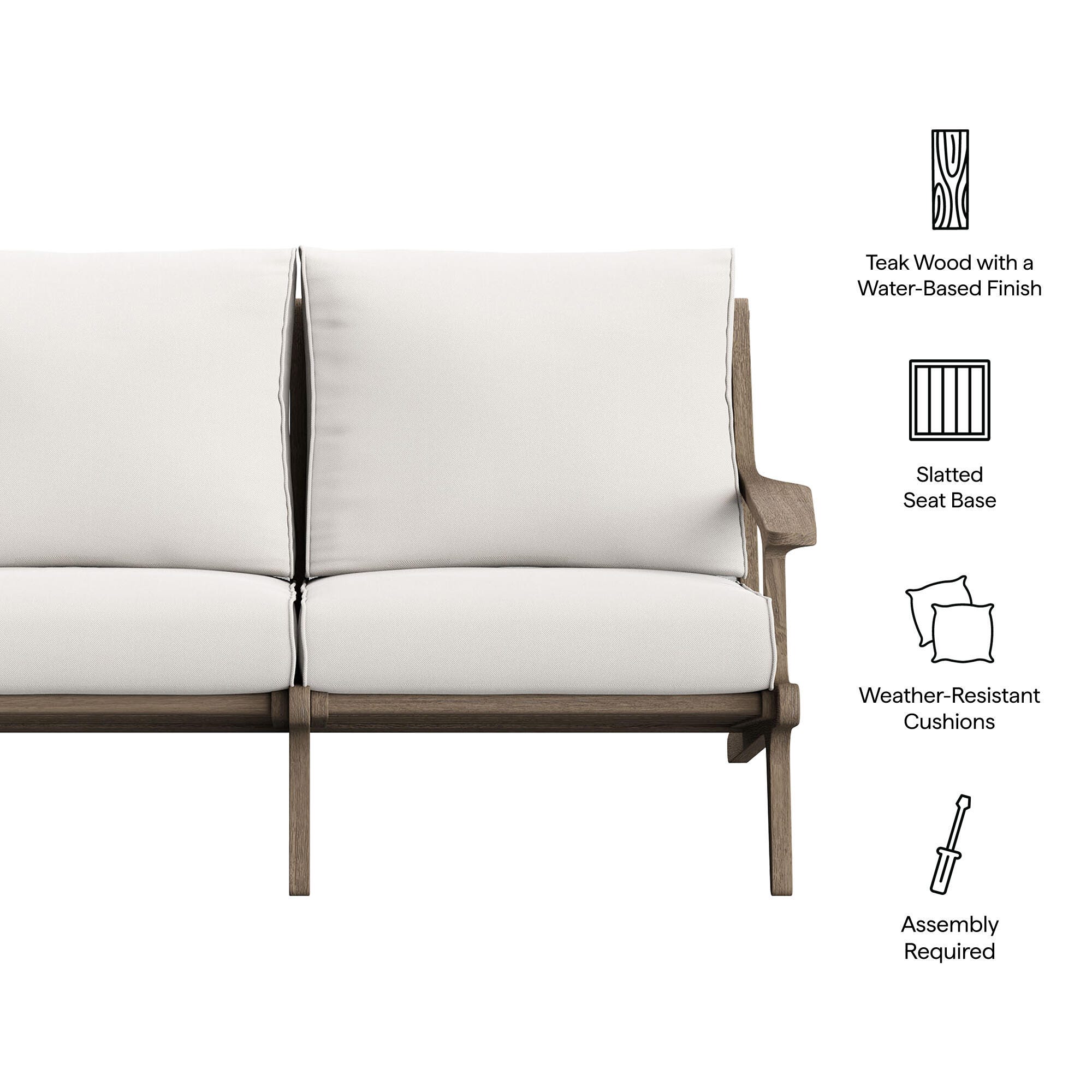 Modway Saratoga Outdoor Loveseat, , large