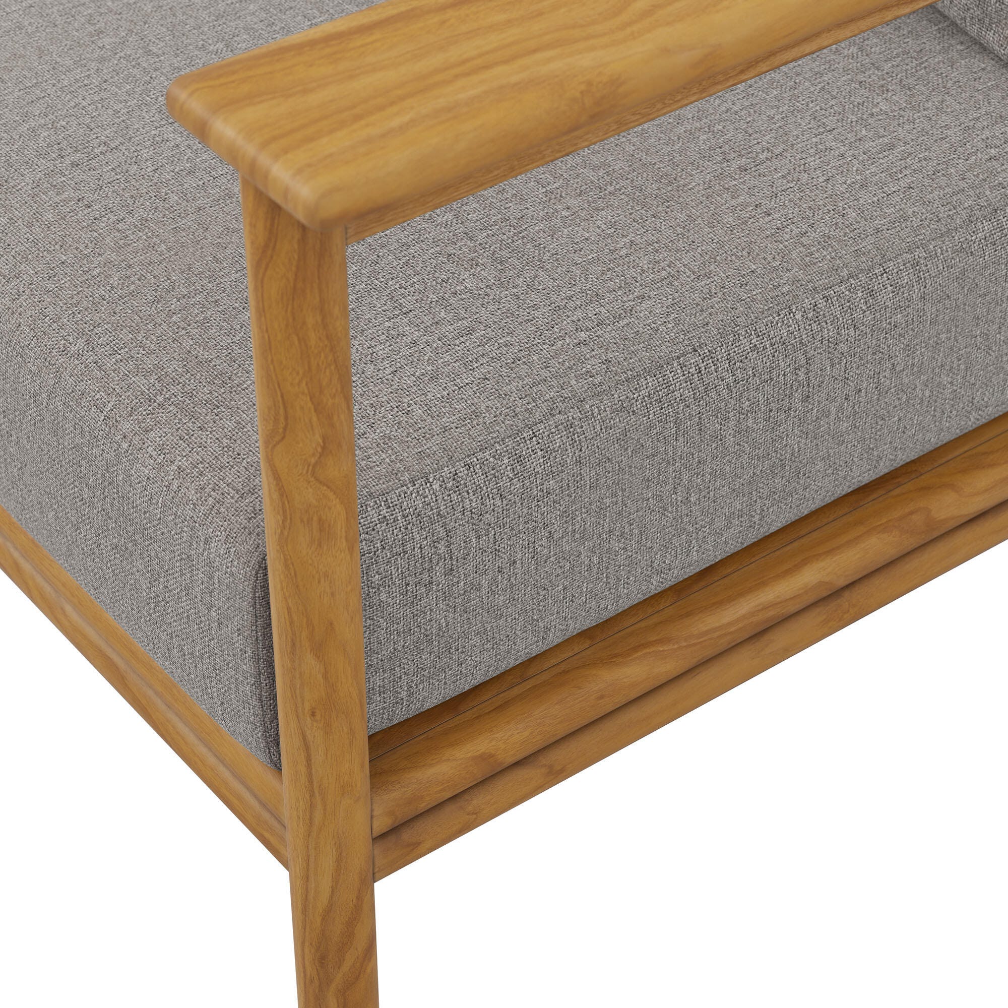 Modway Wren Outdoor Loveseat, Natural/Brown, large