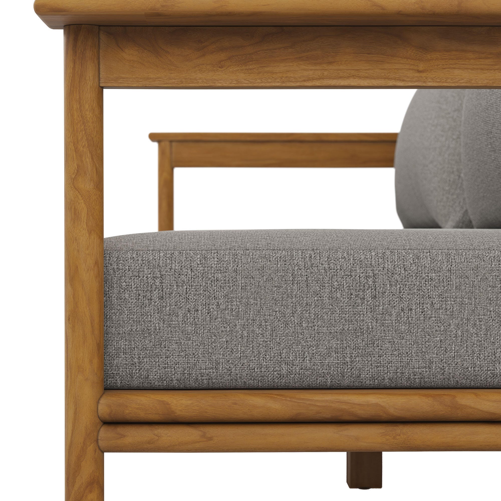 Modway Wren Outdoor Loveseat, Natural/Brown, large