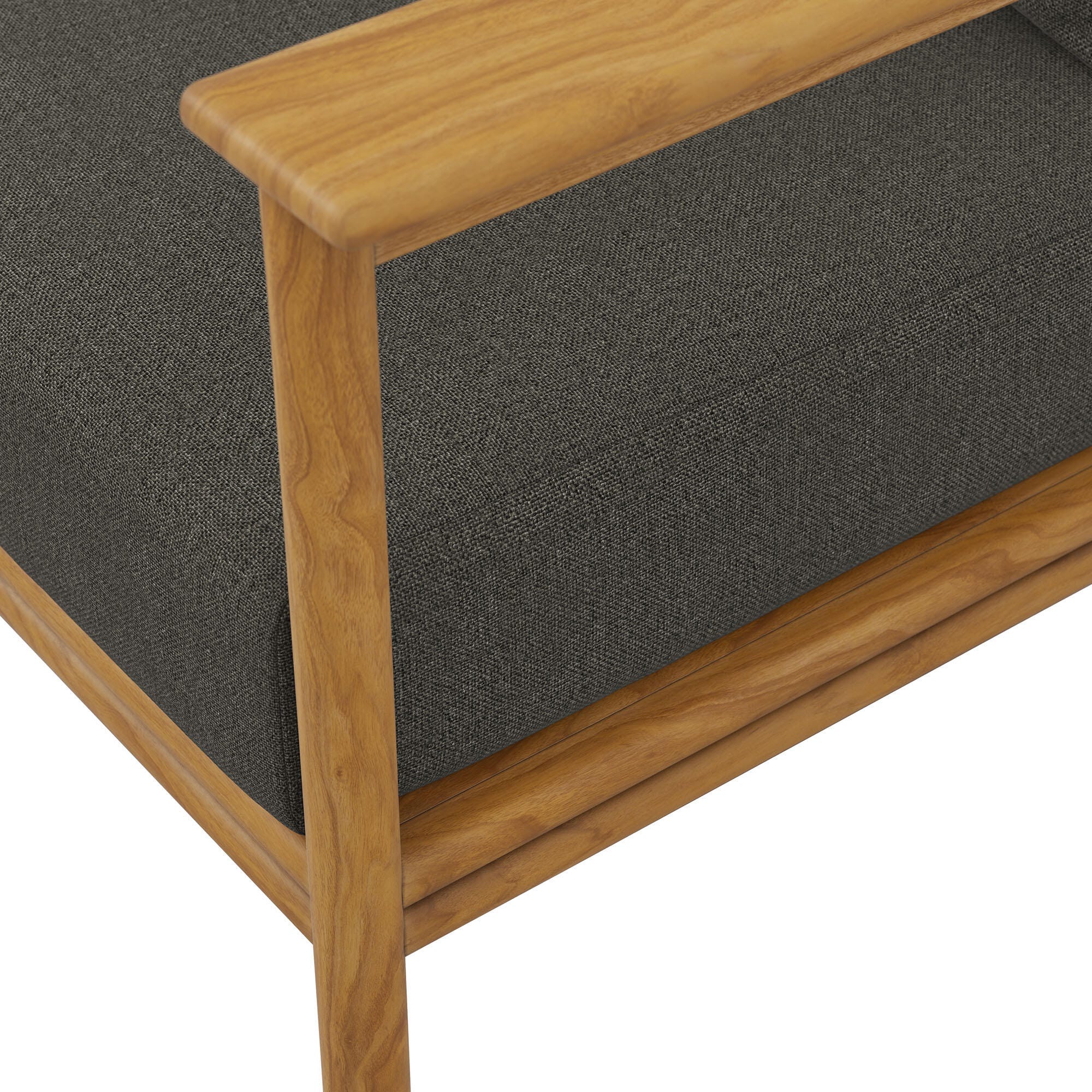 Modway Wren Outdoor Loveseat, Natural/Gray, large