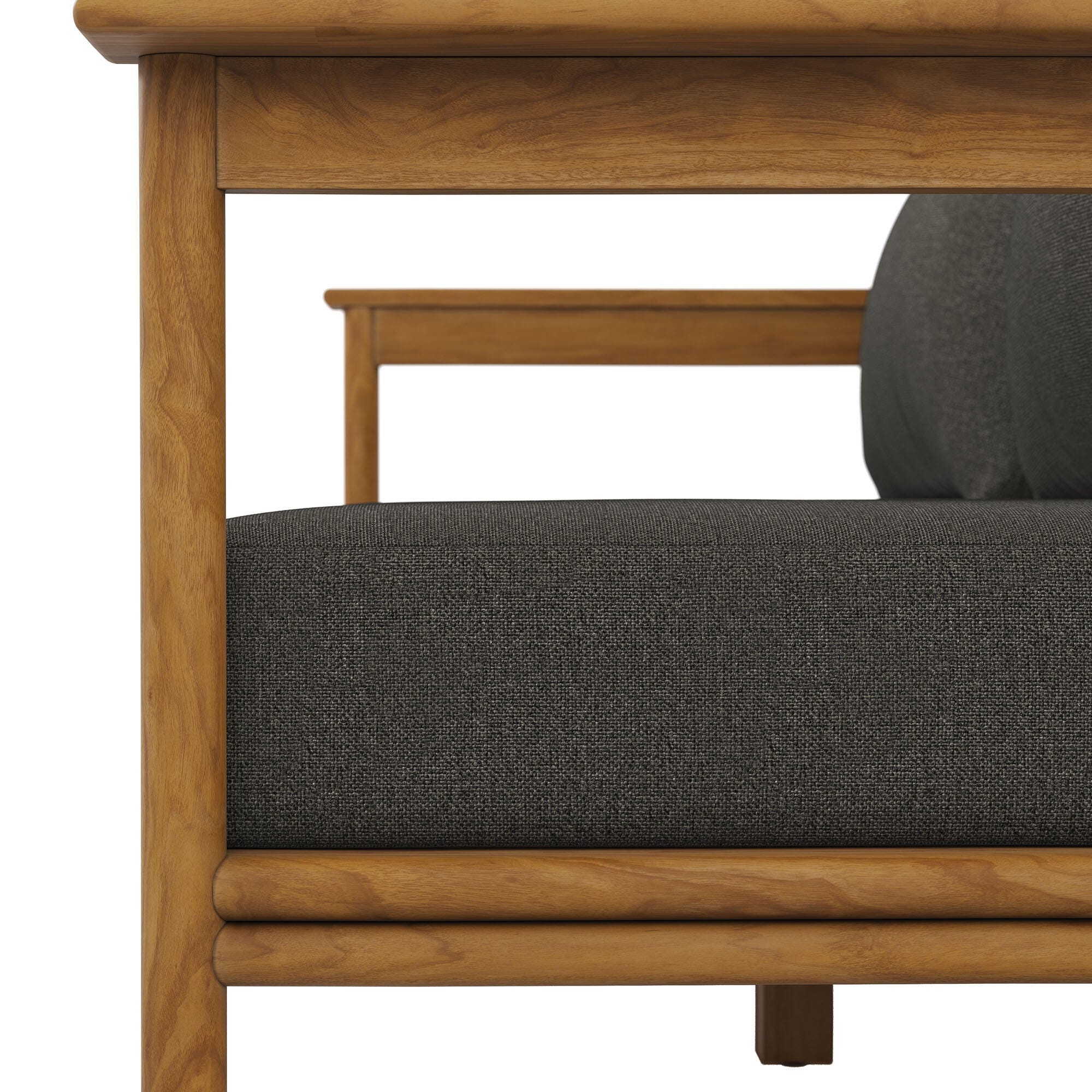 Modway Wren Outdoor Loveseat, Natural/Gray, large