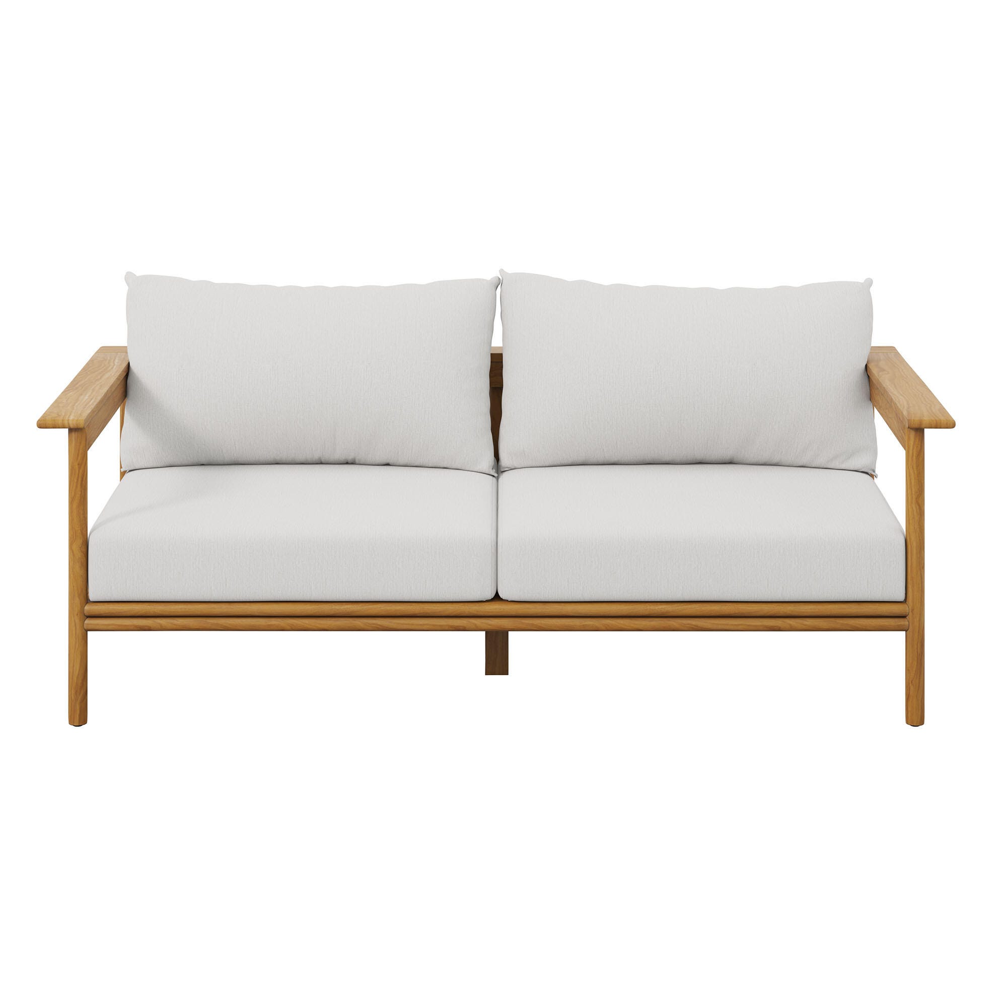 Modway Wren Outdoor Loveseat, Natural/White, large