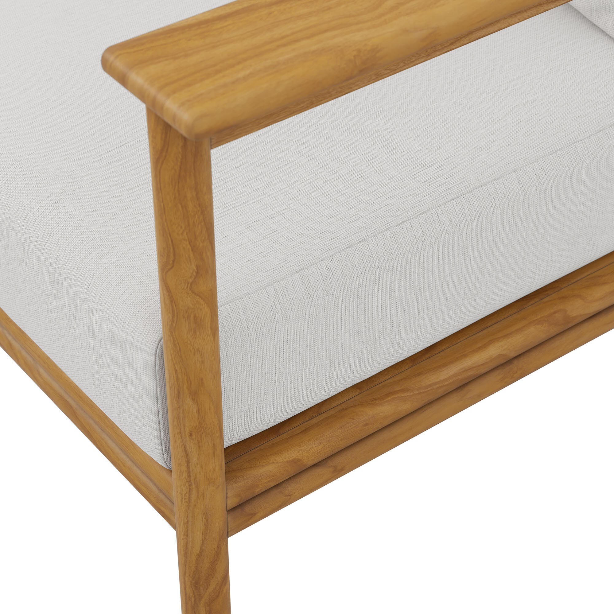 Modway Wren Outdoor Loveseat, Natural/White, large