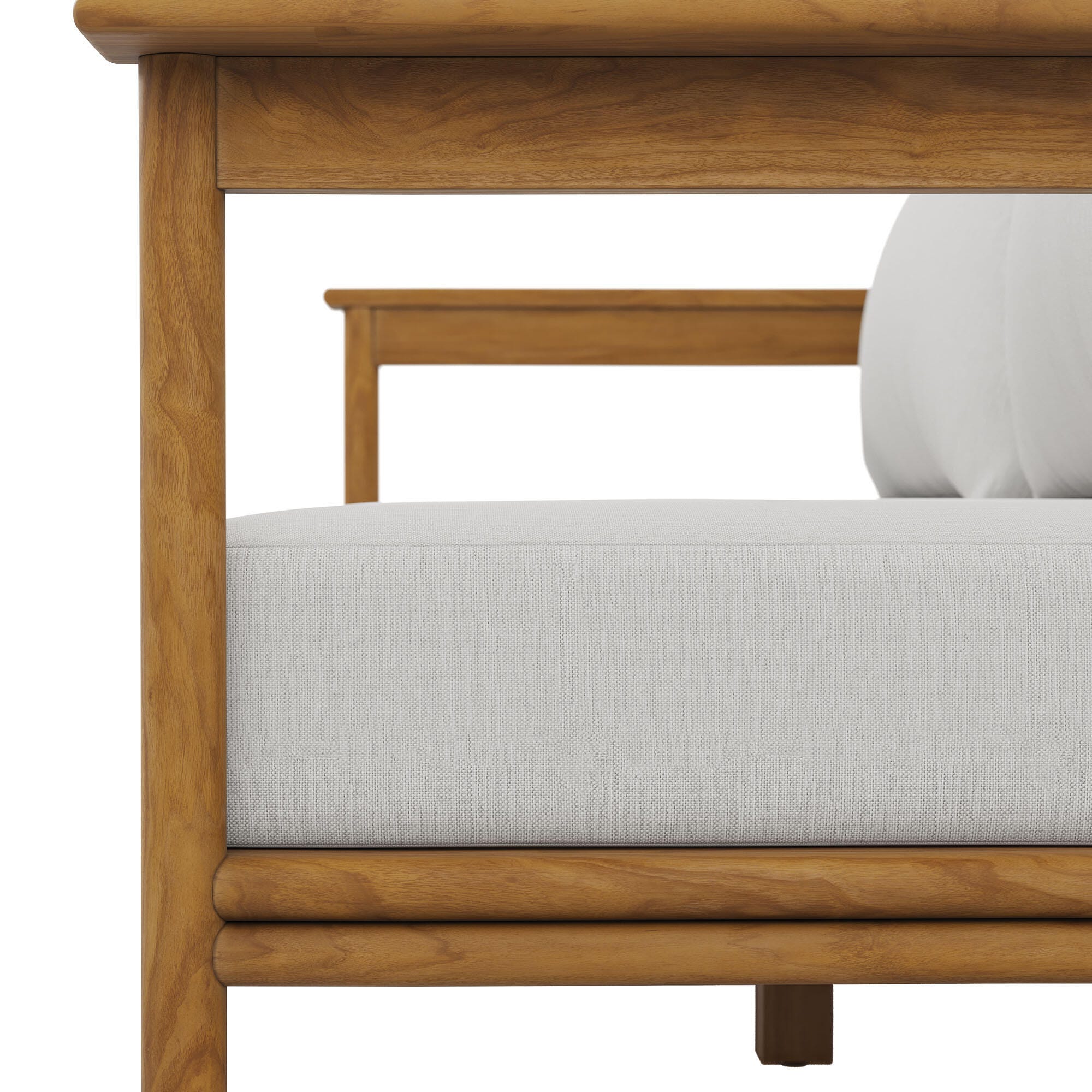 Modway Wren Outdoor Loveseat, Natural/White, large