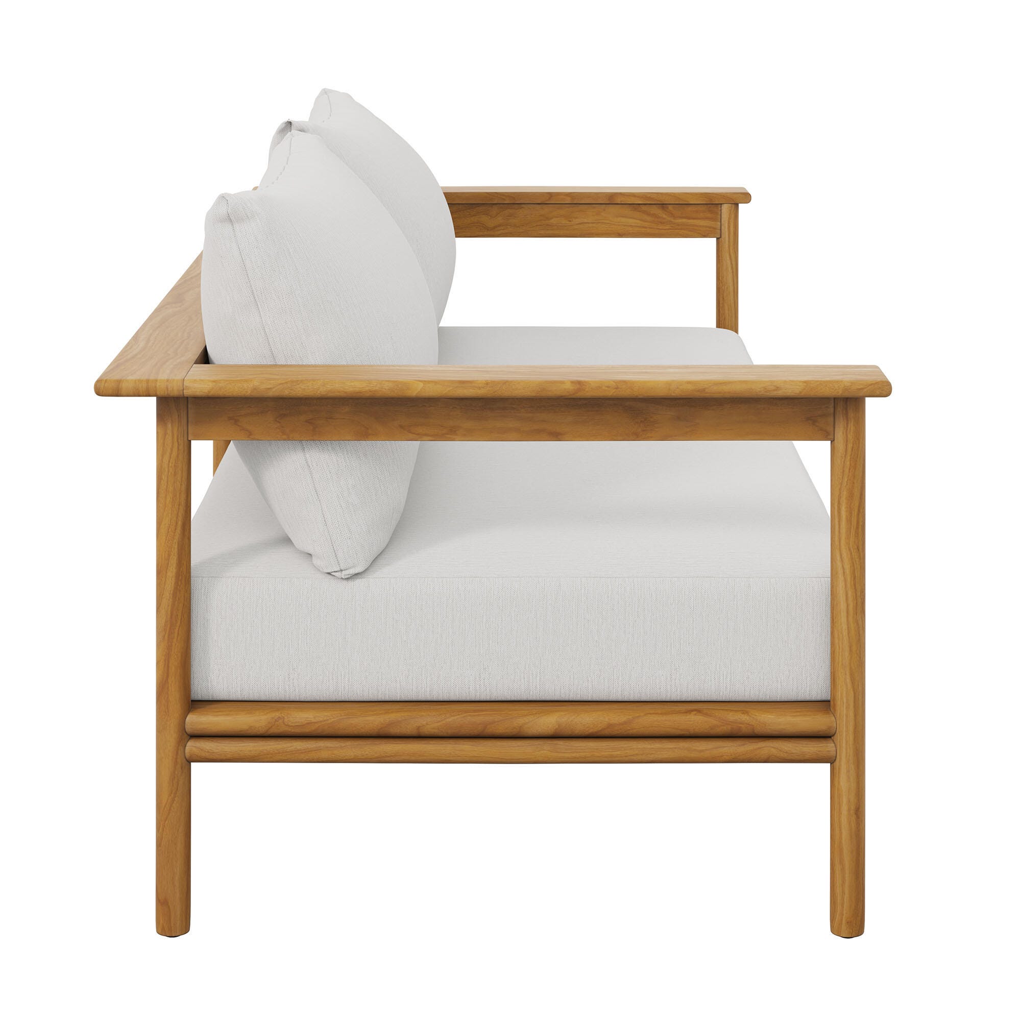 Modway Wren Outdoor Loveseat, Natural/White, large