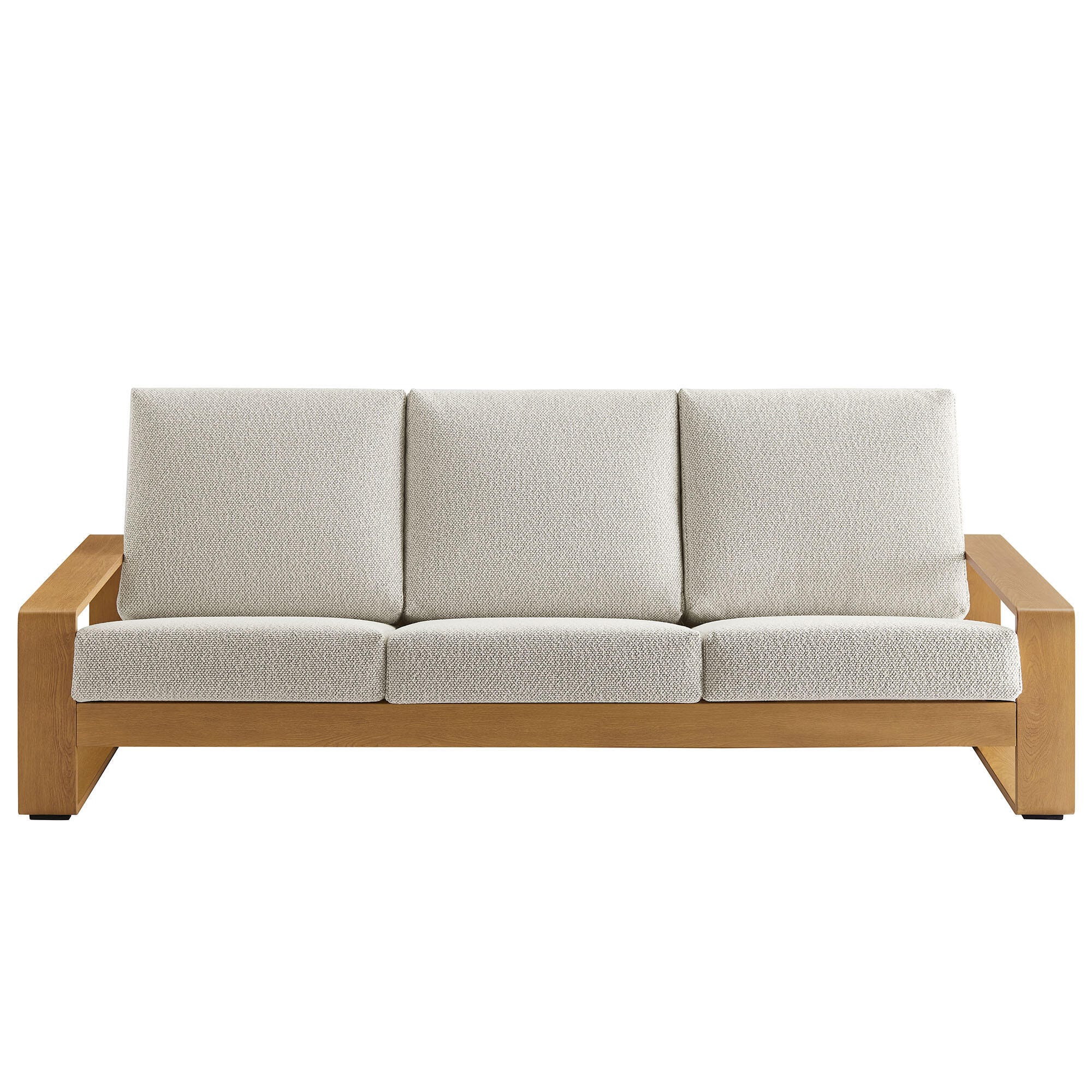 Modway Lirienne Outdoor Sofa, Ivory/Natural, large