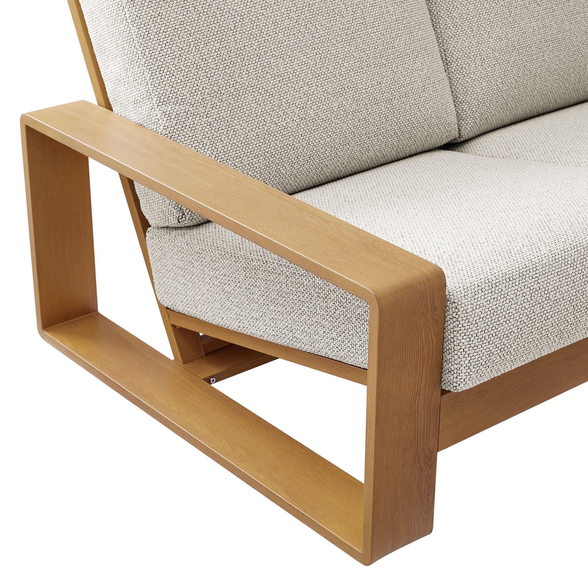 Modway Lirienne Outdoor Sofa, Ivory/Natural, large