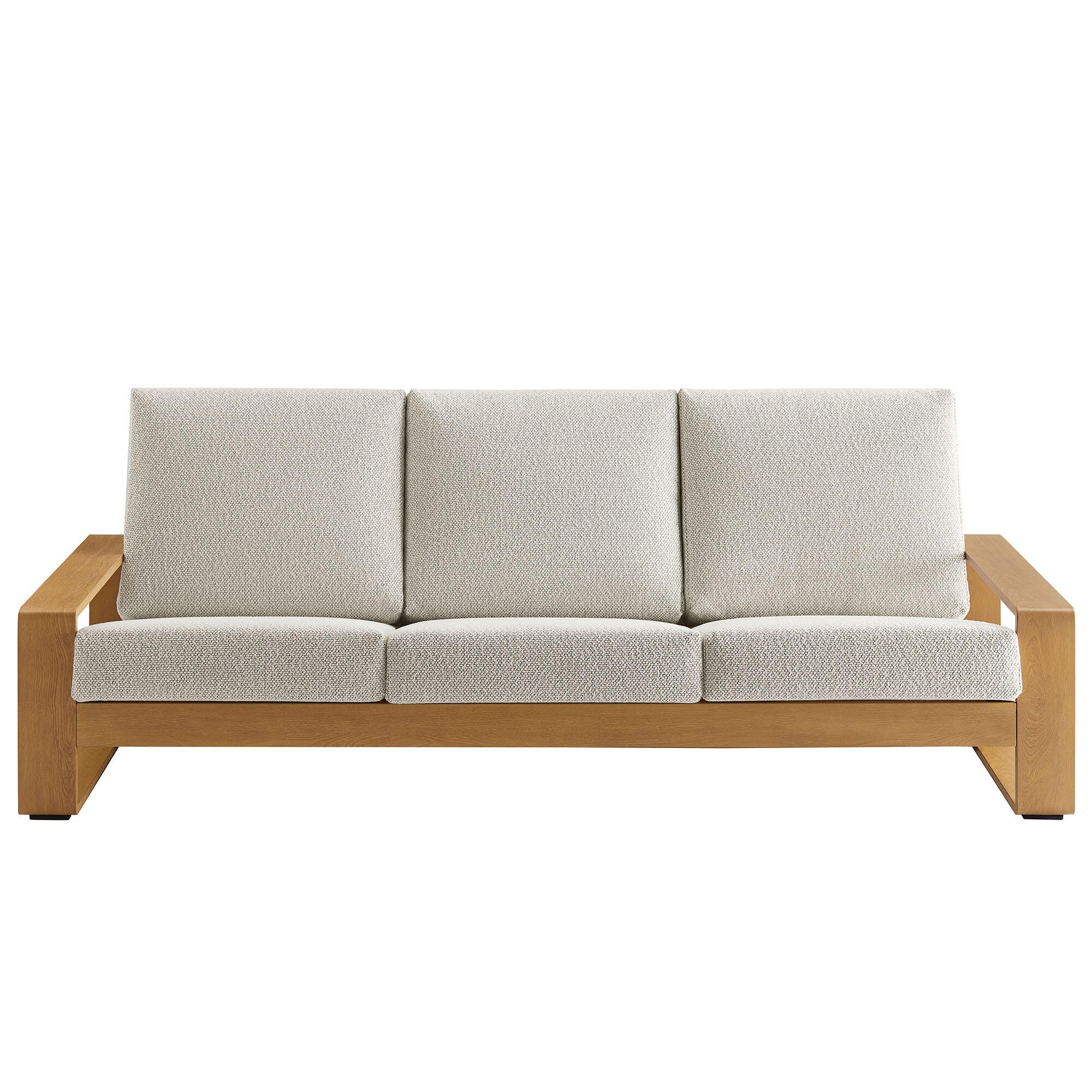 Modway Lirienne Outdoor Sofa, Ivory/Natural, large