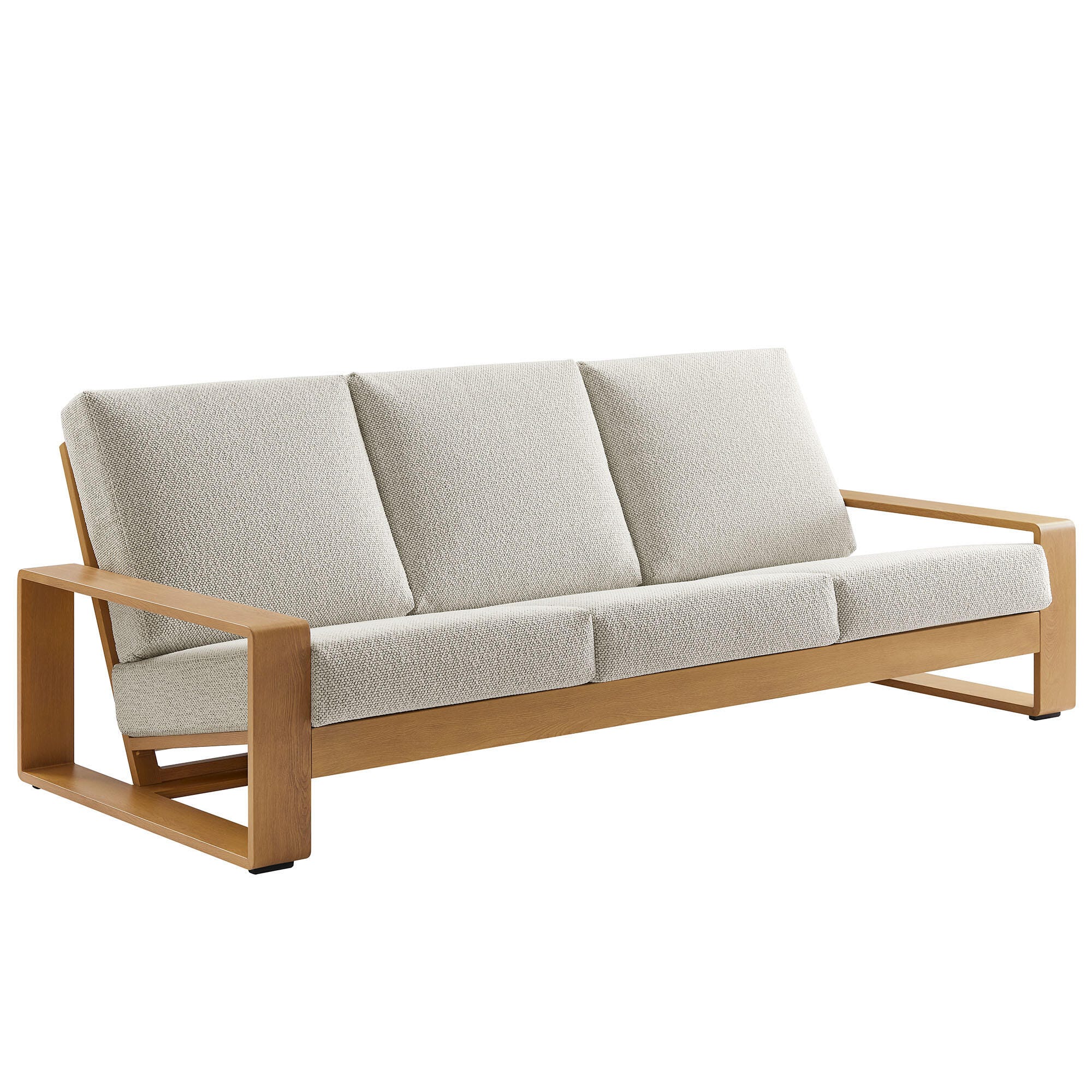 Modway Lirienne Outdoor Sofa, Ivory/Natural, large