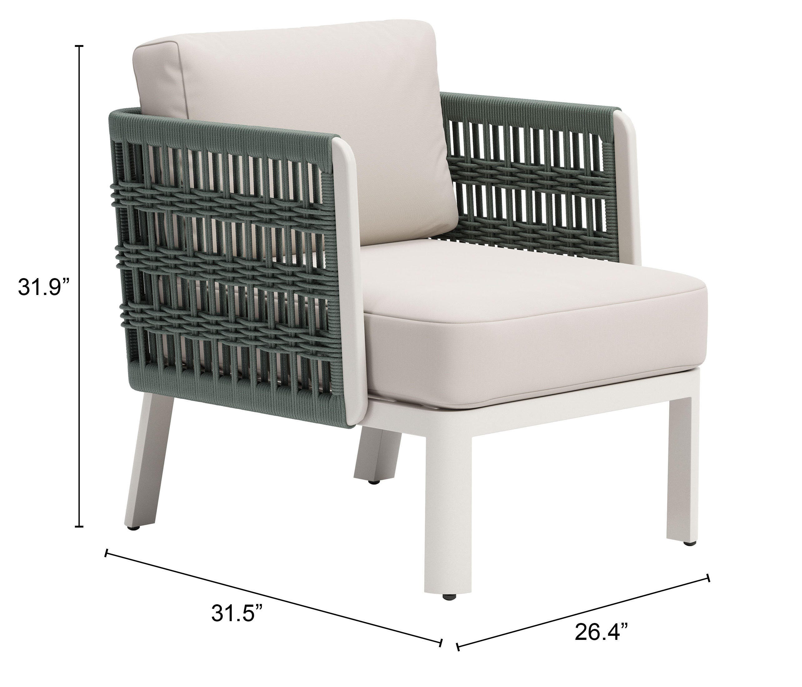 Erika Home Bridgehampton Outdoor Armchair, , large