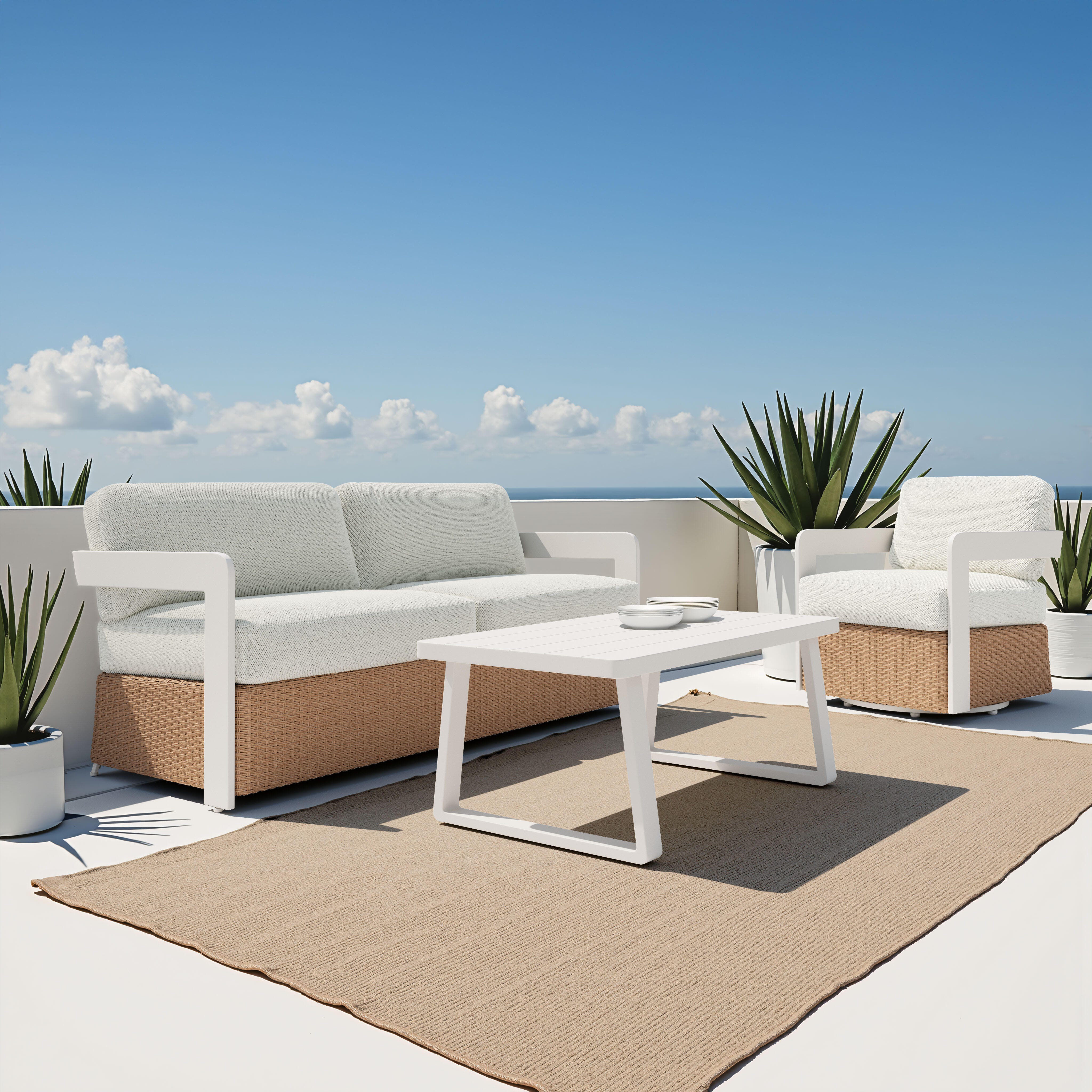 Erika Home Welt Outdoor Coffee Table, , large