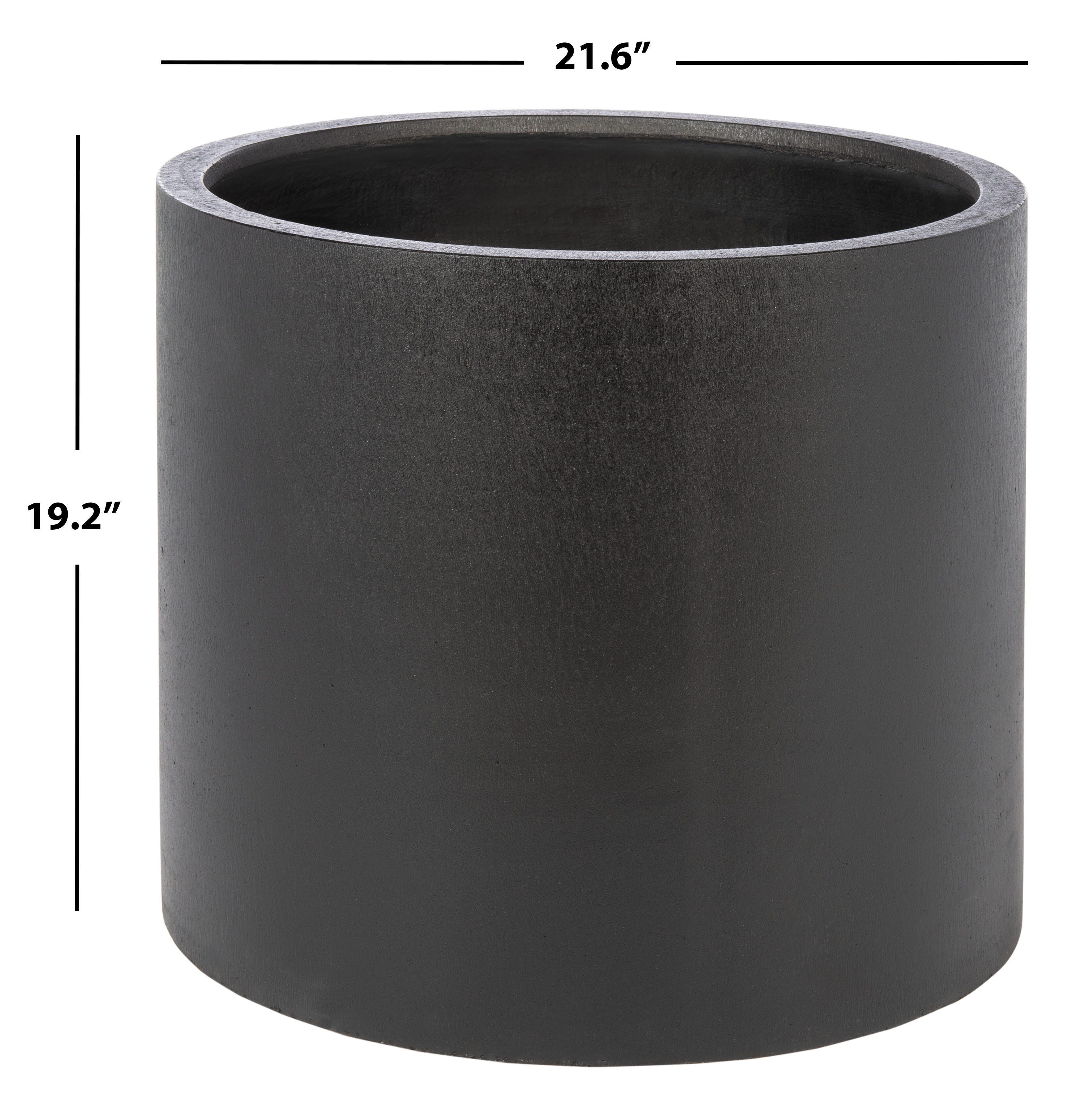Safavieh Alia Outdoor Large Planter, Black, large