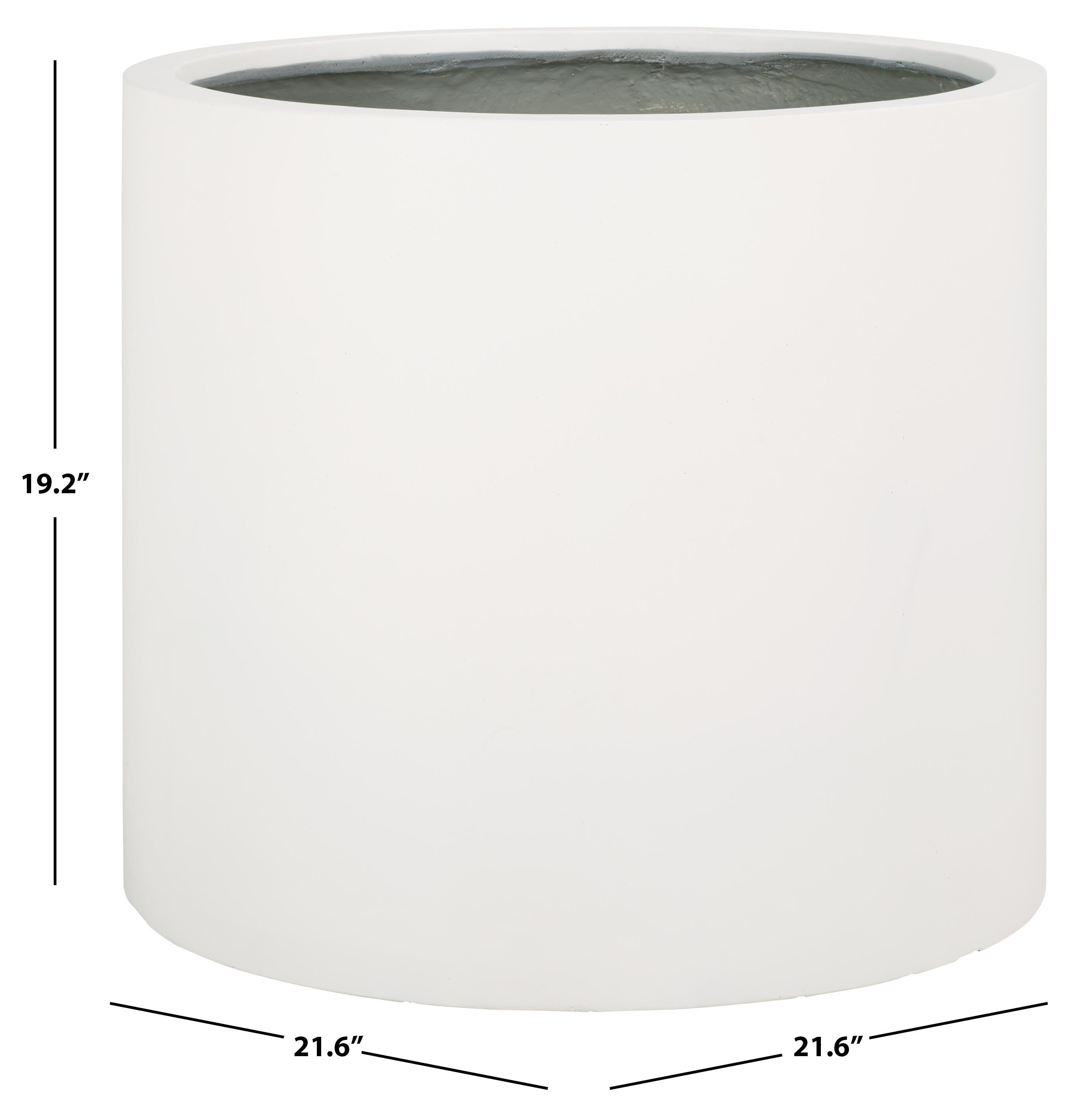 Safavieh Alia Outdoor Large Planter, White, large
