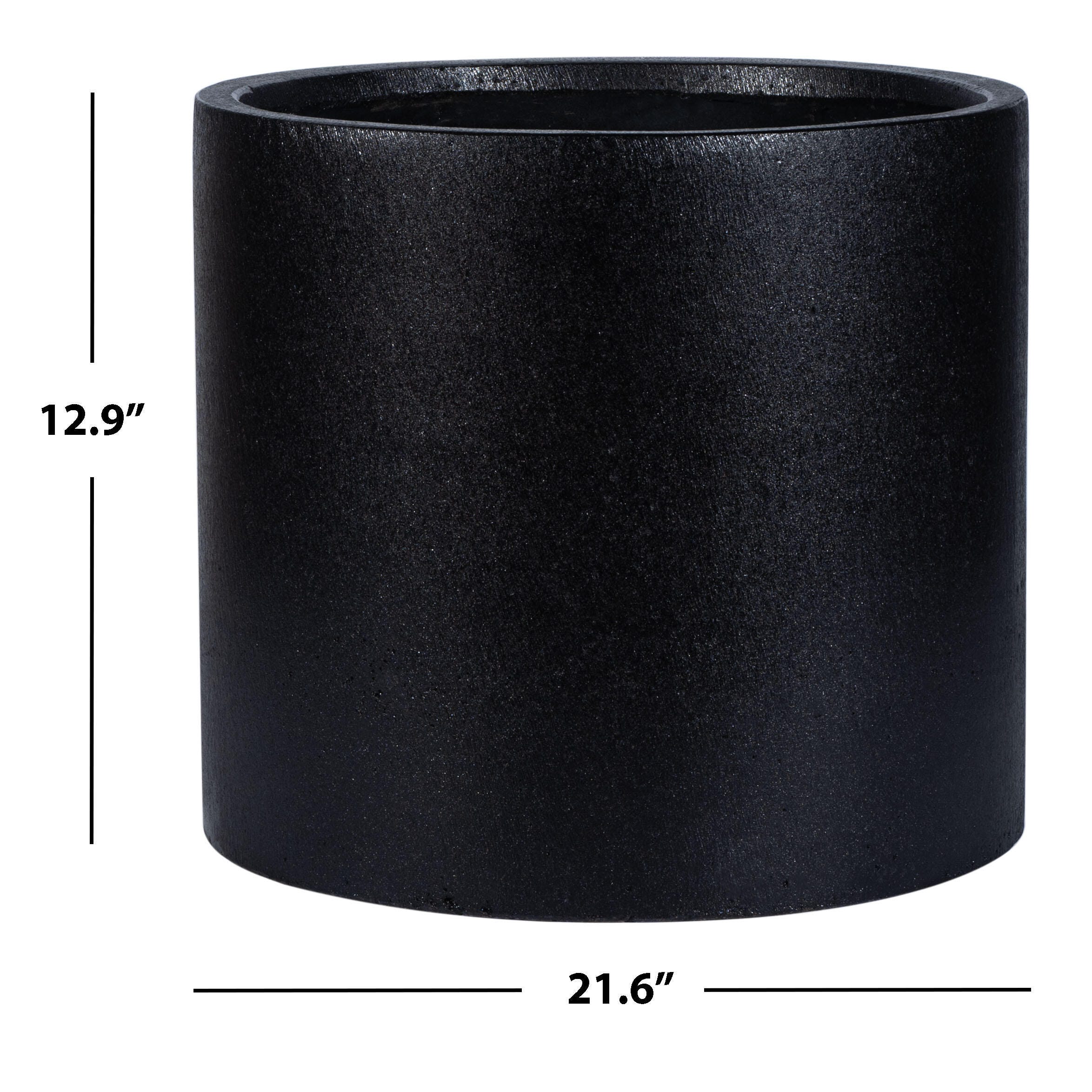Safavieh Alia Outdoor Planter, Black, large