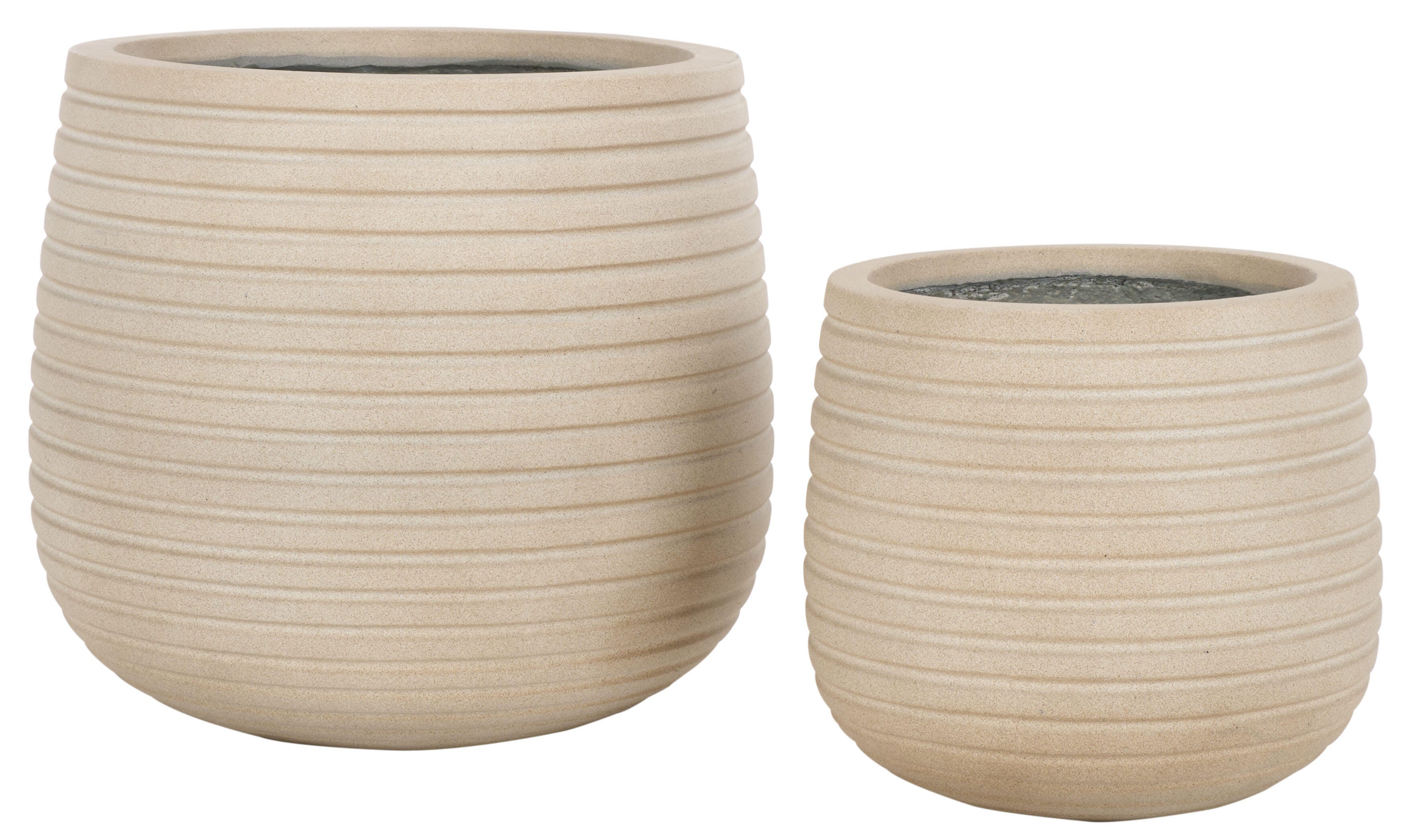 Safavieh Jasper Outdoor Planter (Set of 2), Beige, large