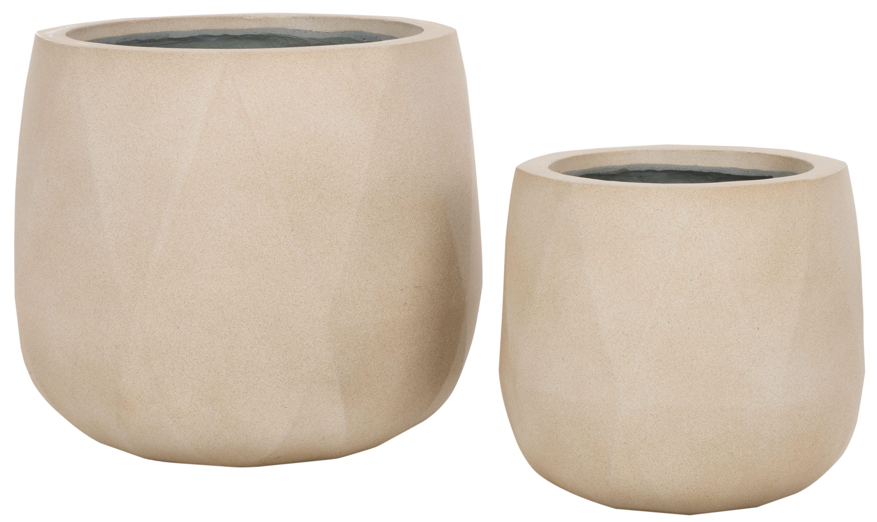 Safavieh Kane Outdoor Planter (Set of 2), Beige, large